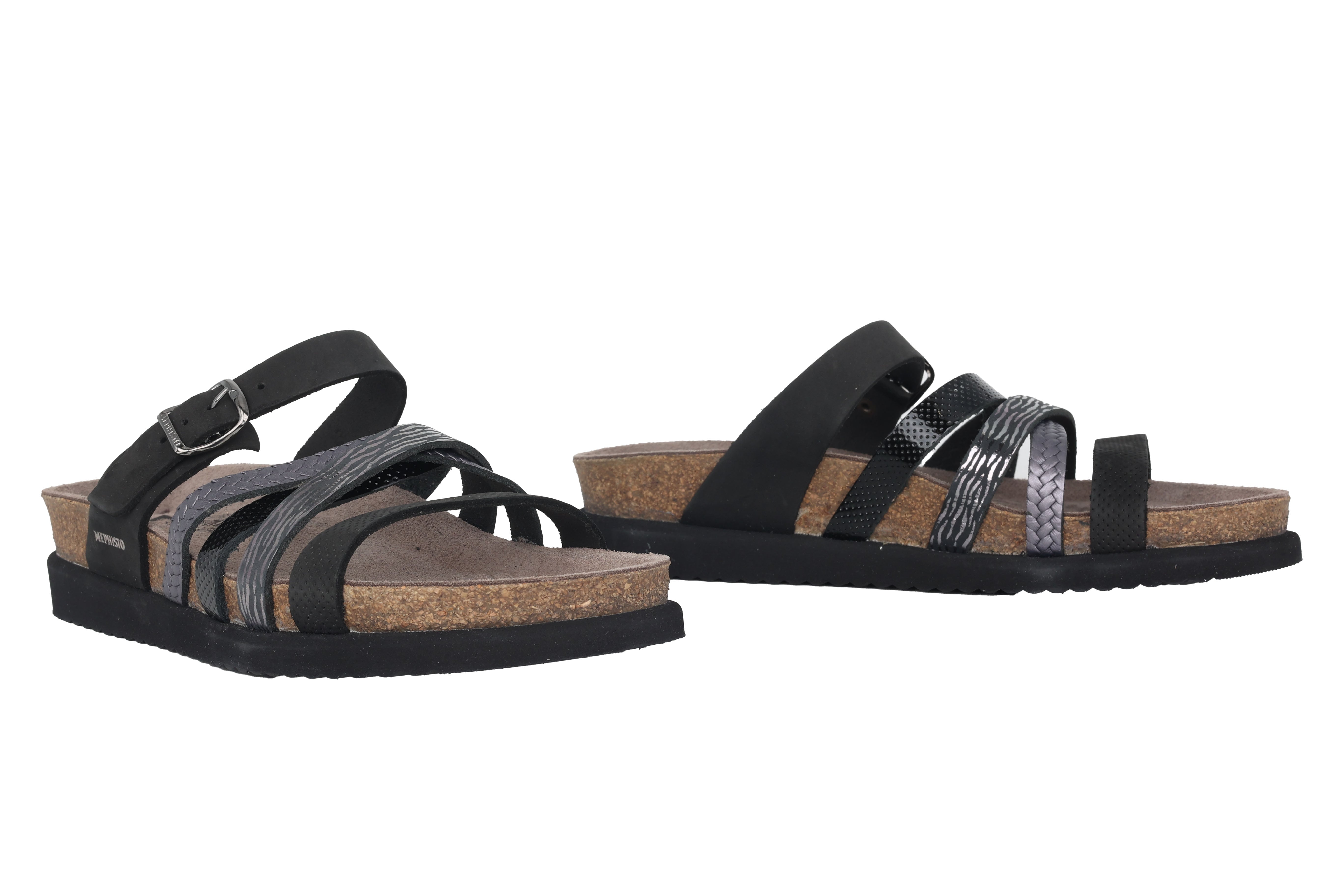 Damen-Slide-Sandale 'Huleda' – Schwarz-Mix