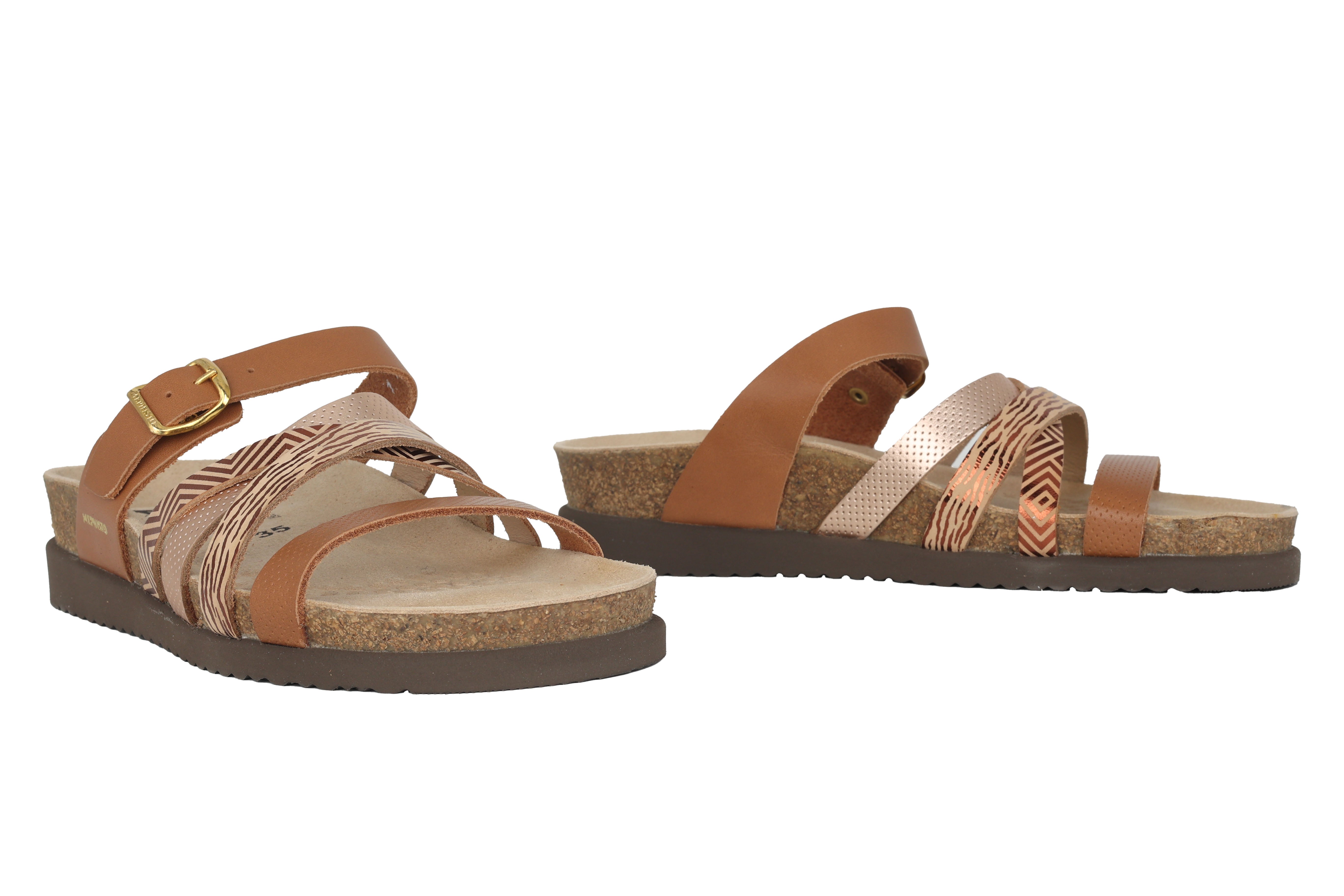 Damessandaal 'Huleda' - bruin mix