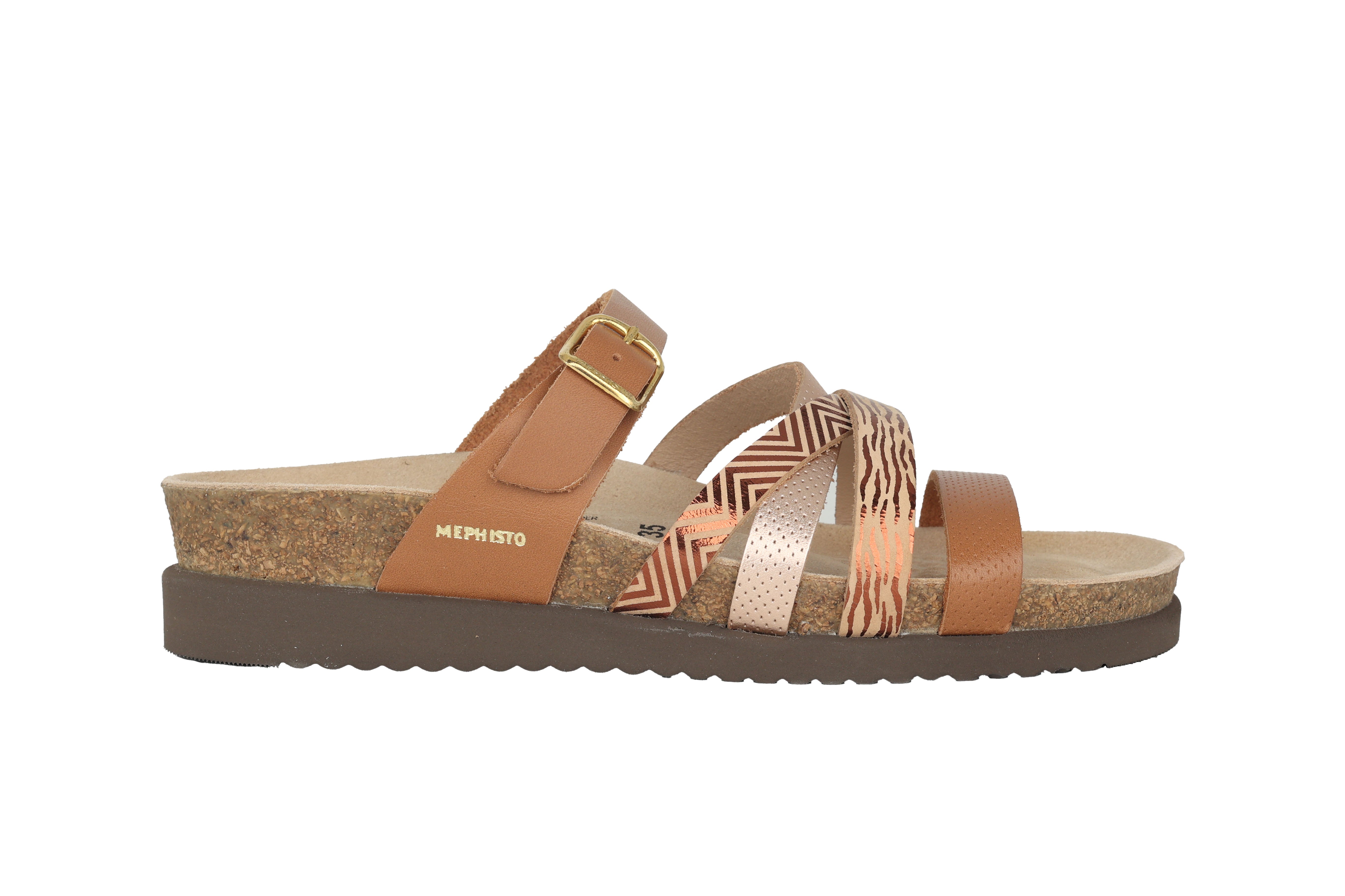 Damessandaal 'Huleda' - bruin mix