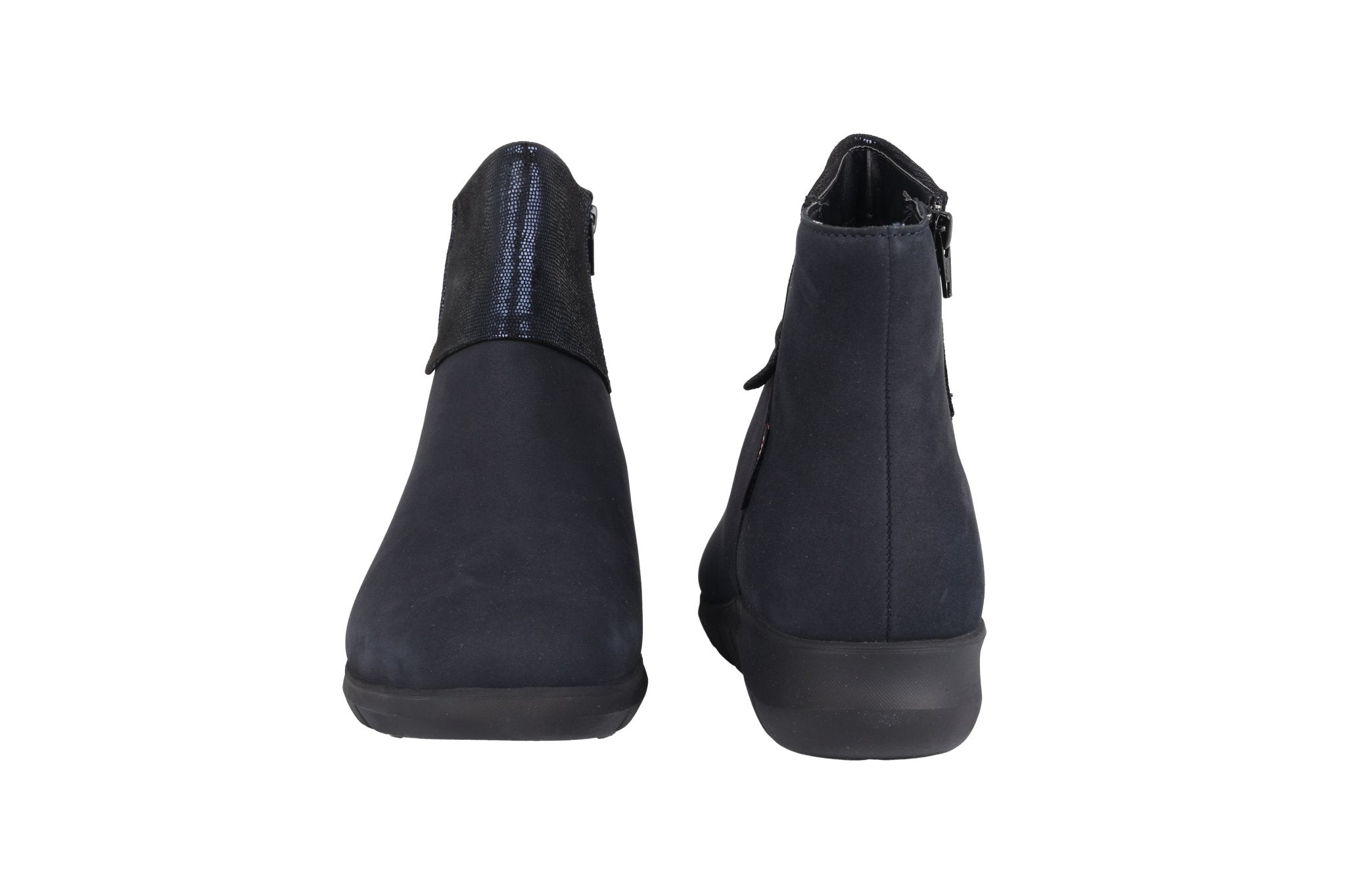 Stivale da donna ergonomico foderato caldo "Ilinca" vestibilità ampia (H) - blu - ChaplinshoesStivale ergonomico foderato caldo (H) da donna "Ilinca" - bluMephisto