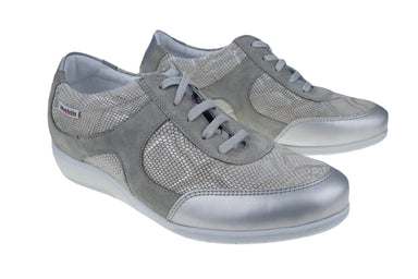 'Jacinte' women's ergonomic wide fit (H) sneaker - Silver - Chaplinshoes'Jacinte' women's ergonomic wide fit (H) sneaker - SilverMephisto