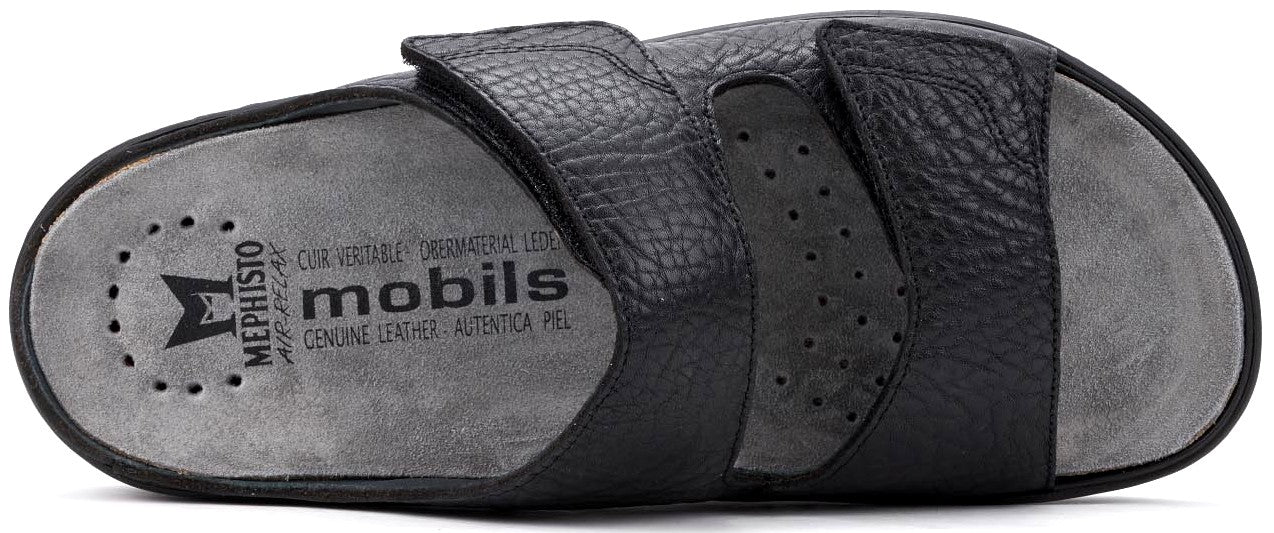 'James' men's ergonomic wide fit (H) strap sandal - Black - Chaplinshoes'James' men's ergonomic wide fit (H) strap sandal - BlackMephisto