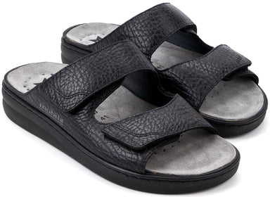 'James' men's ergonomic wide fit (H) strap sandal - Black - Chaplinshoes'James' men's ergonomic wide fit (H) strap sandal - BlackMephisto