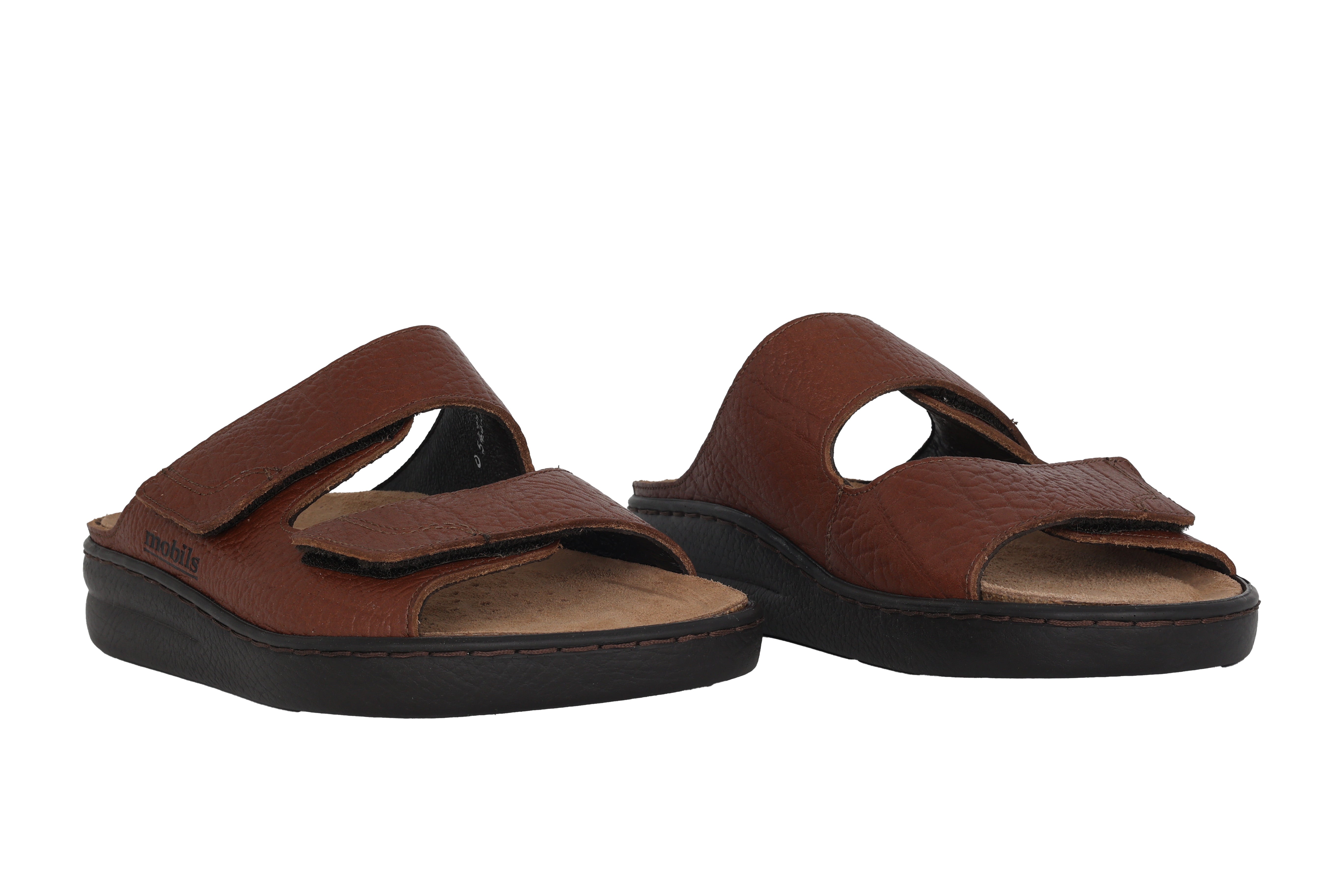 Sandale ergonomique coupe large (H) 'James' pour hommes - marron désert