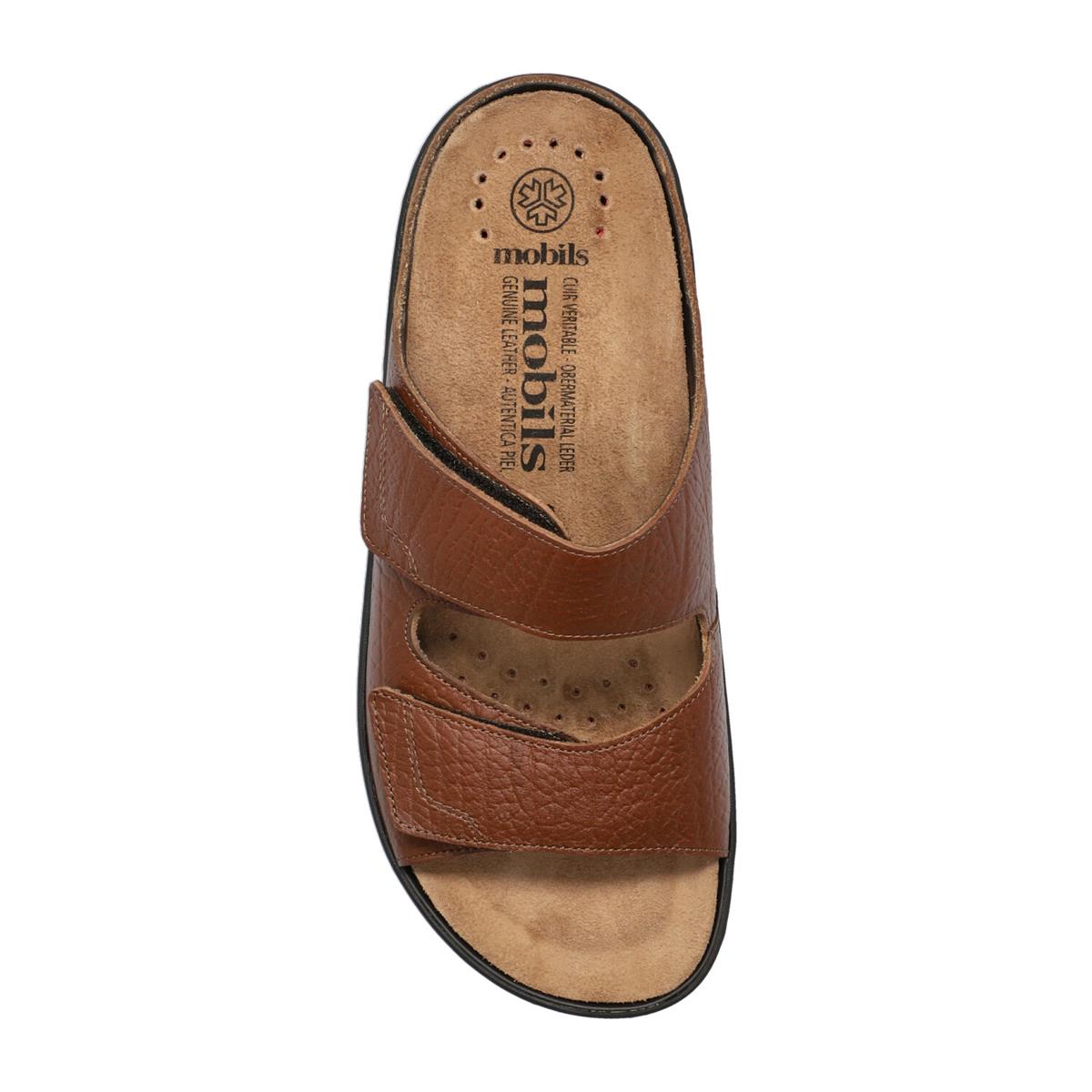 'James' men's ergonomic wide fit (H) sandal - desert brown