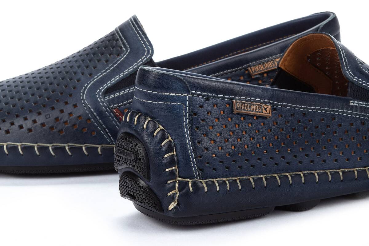 'Jerez' men's perforated loafer - Blue - Chaplinshoes'Jerez' men's perforated loafer - BluePikolinos
