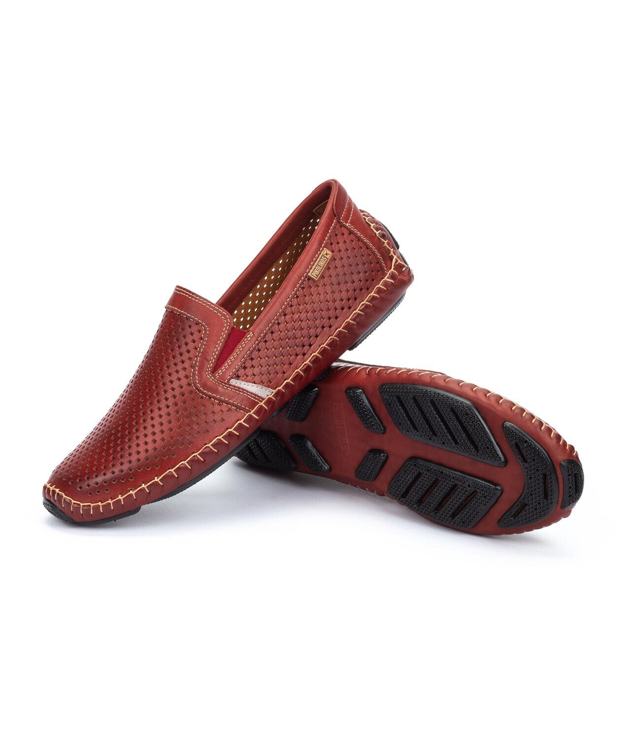 'Jerez' men's perforated loafer - Red