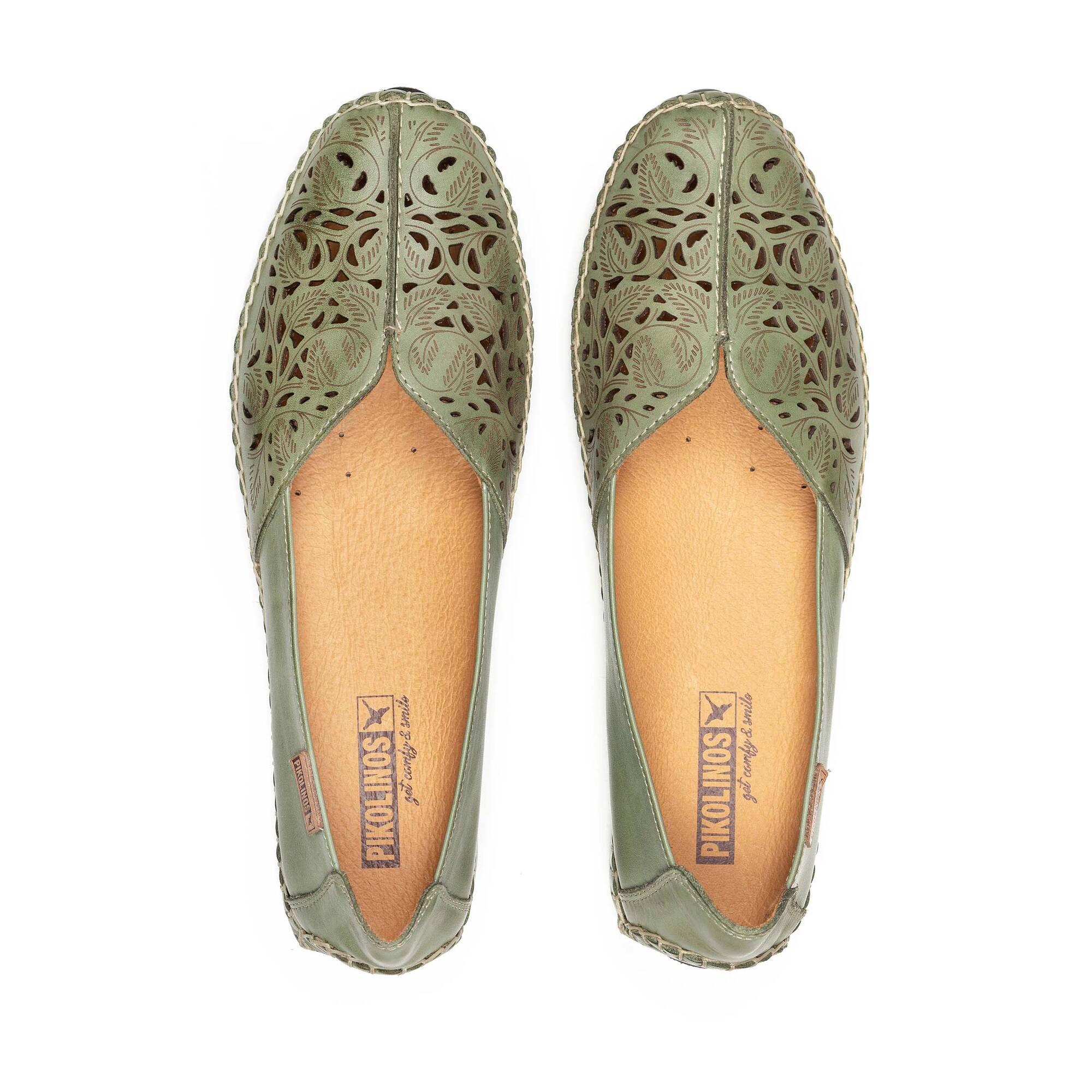 'Jerez' women's perforated loafer - green - Chaplinshoes'Jerez' women's perforated loafer - greenPikolinos