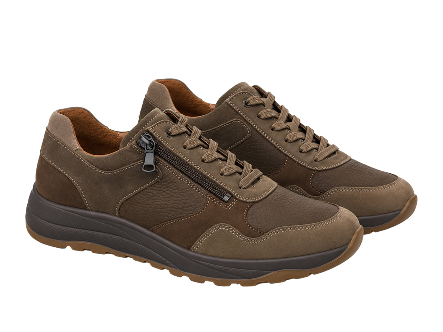 Herren-Schnürsneaker 'K-John' mit sehr weiter Passform (K) – Braun