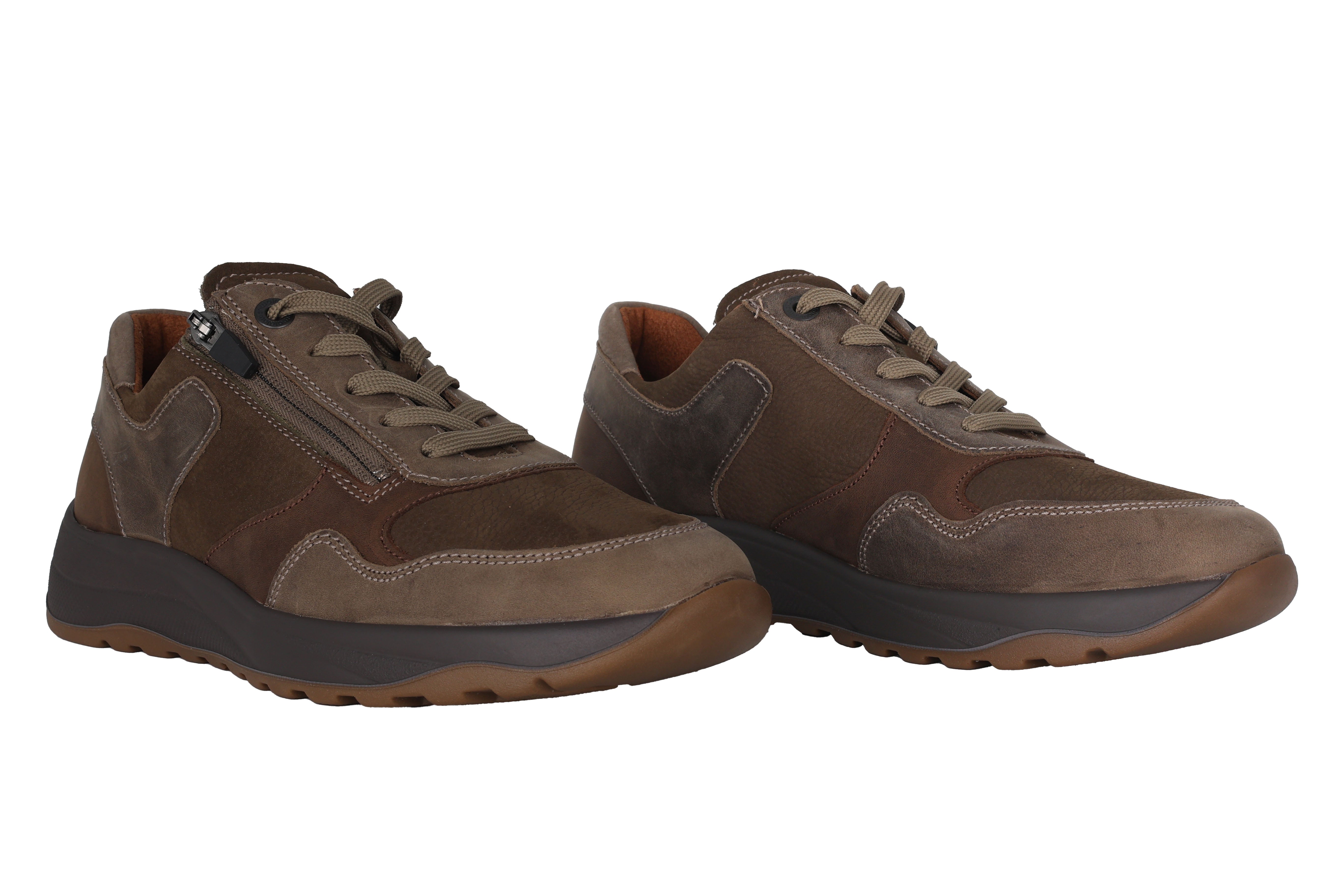 Baskets à lacets pour hommes 'K-John' coupe très large (K) - Marron