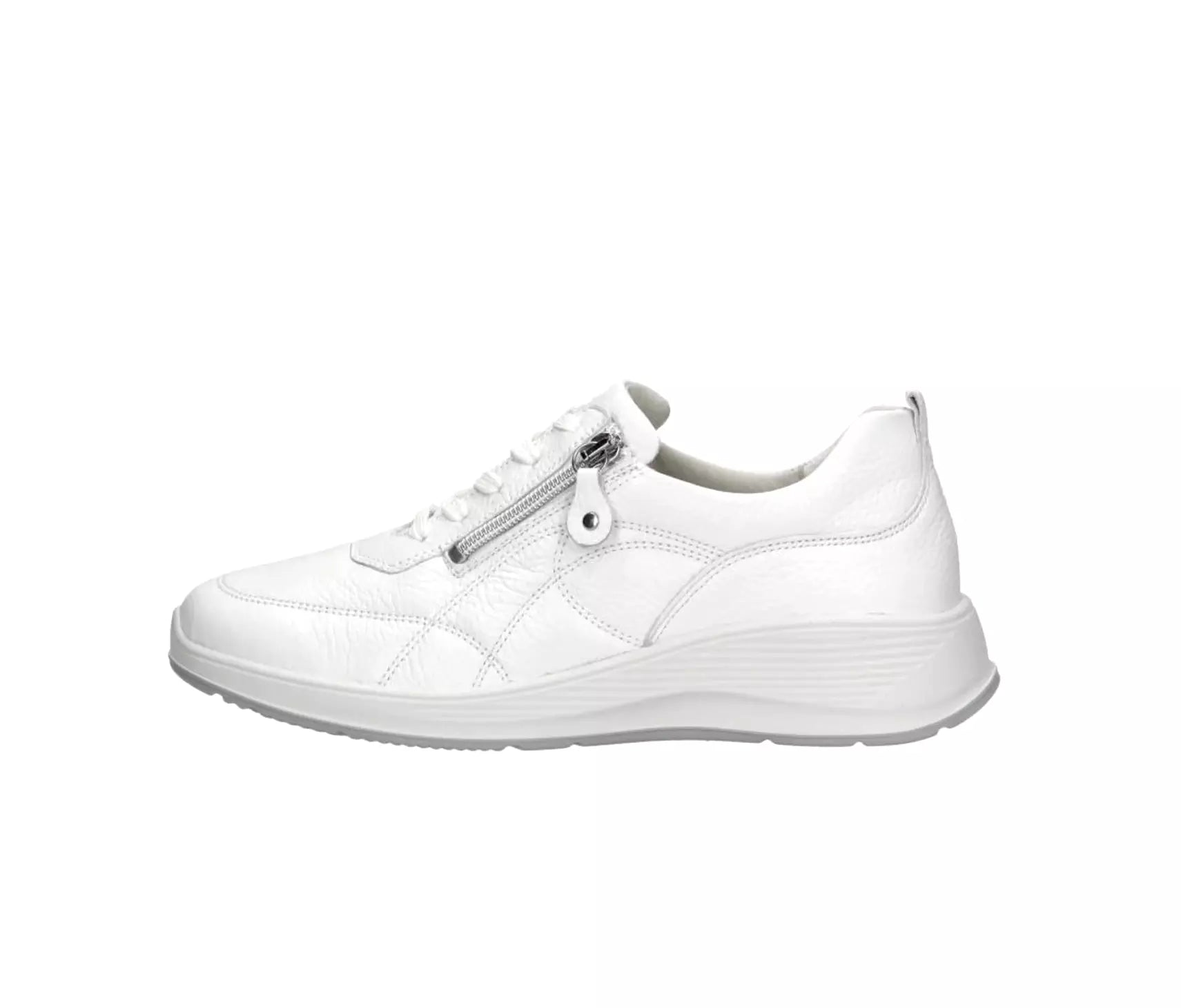 'Kalea' women's very wide fit (K) lace - zip sneakers - white - Chaplinshoes'Kalea' women's very wide fit (K) lace - zip sneakers - whiteWaldläufer