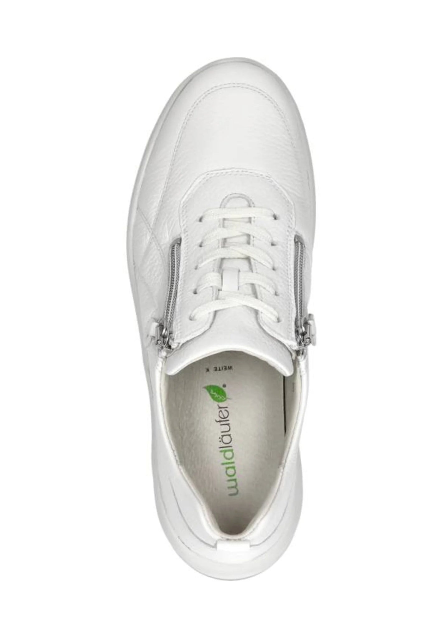 'Kalea' women's very wide fit (K) lace - zip sneakers - white - Chaplinshoes'Kalea' women's very wide fit (K) lace - zip sneakers - whiteWaldläufer