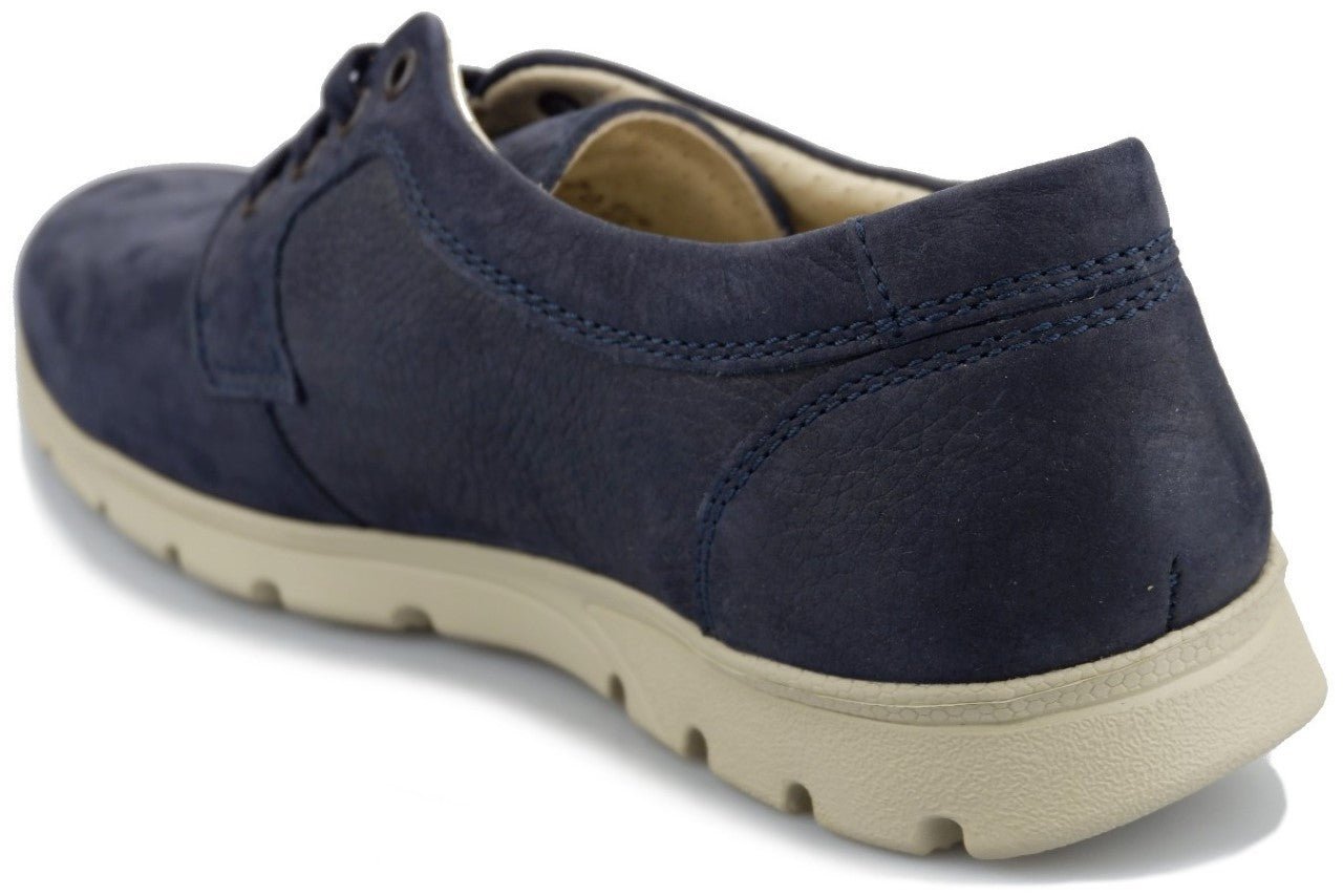 'Kilian' ergonomisk sko med bred passform (H) för män - Blå - Chaplinshoes'Kilian' ergonomisk sko med bred passform (H) för män - BlueMephisto