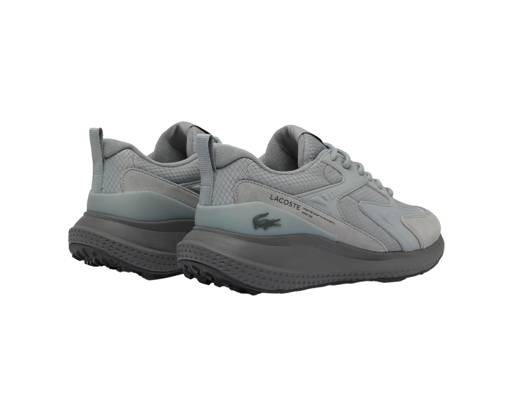 Herensneaker met veters 'L003 Evo' - Grijs - ChaplinshoesHerensneaker met veters 'L003 Evo' - GrijsLacoste
