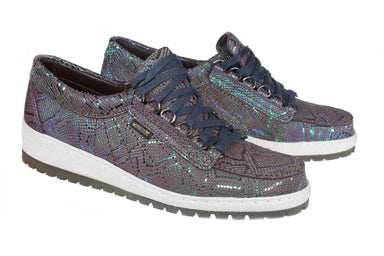 Zapato con cordones para mujer 'Lady' - Mix marrón oscuro - ChaplinshoesZapato con cordones para mujer 'Lady' - Mix marrón oscuro Mephisto