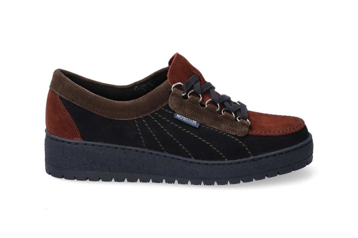 Chaussure à lacets femme 'Lady' - bleu foncé mix
