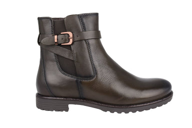 'Liverpool' warmgevoerde dames enkellaars - Groen - Chaplinshoes'Liverpool' warmgevoerde dames enkellaars - GreenAra