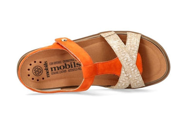 'Marysol' women's wide fit (H) sandal - orange mix - Chaplinshoes'Marysol' women's wide fit (H) sandal - orange mixMephisto