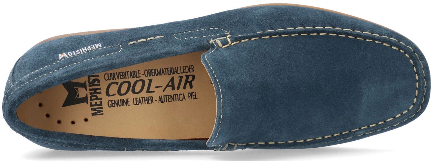 Mephisto ALGORAS Men's Mocassin - Blue Suede - ChaplinshoesMephisto ALGORAS Men's Mocassin - Blue SuedeMephisto