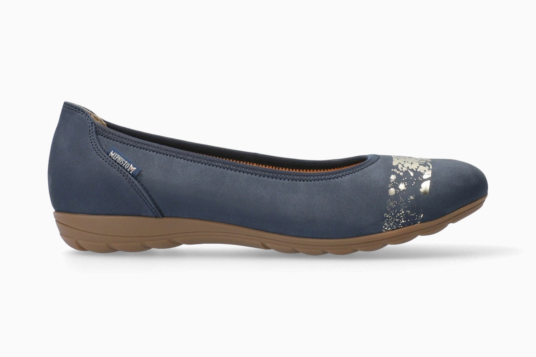 Mephisto Elina Nubuck Ballet Pumps for Women - Blue - ChaplinshoesMephisto Elina Nubuck Ballet Pumps for Women - BlueMephisto