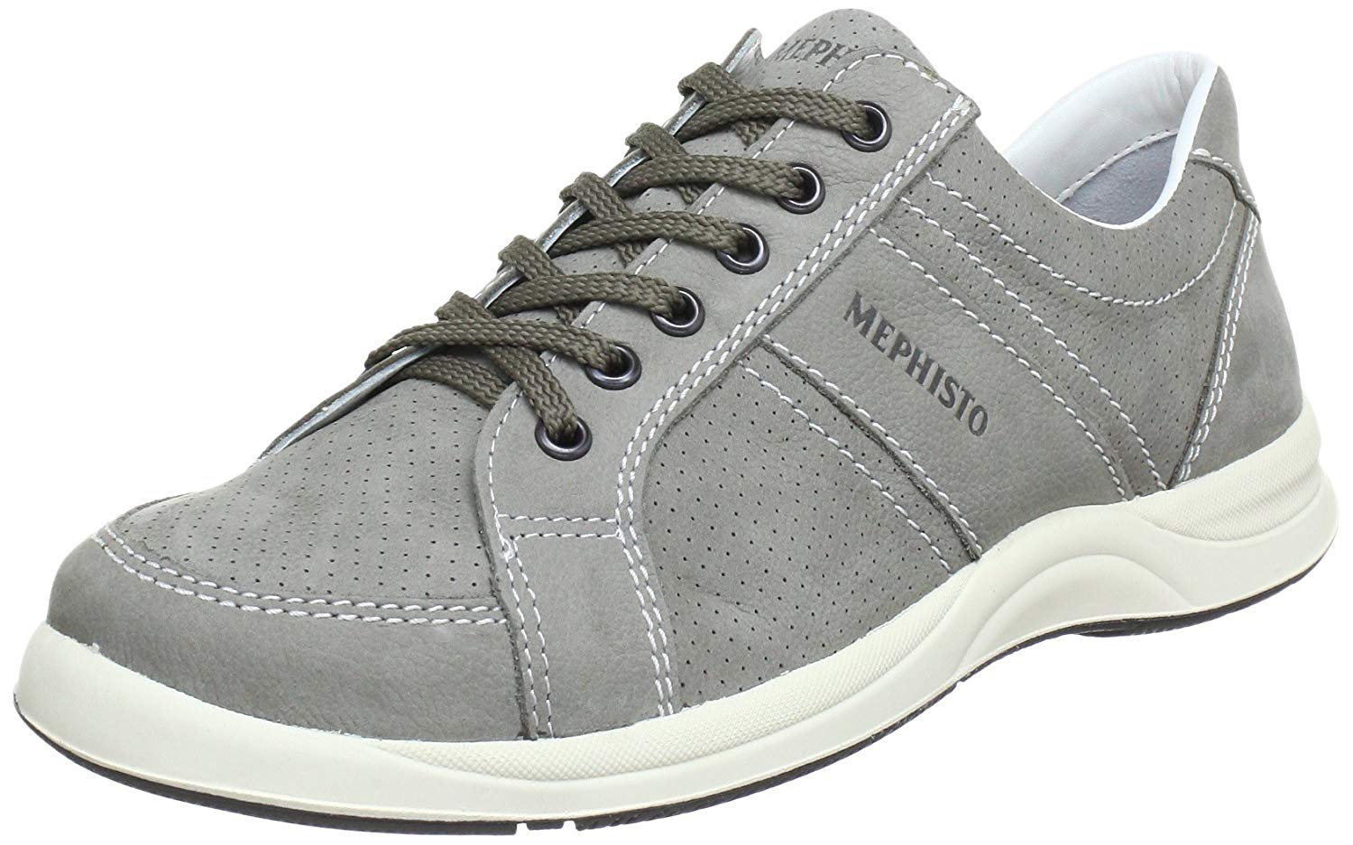 Mephisto HERO PERF light grey nubuck sporty laceshoe for men - ChaplinshoesMephisto HERO PERF light grey nubuck sporty laceshoe for menMephisto