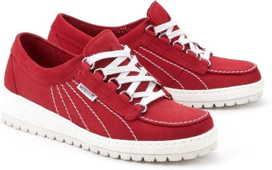 Mephisto LADY MAYA Veterschoen Dames - Rood Nubuck - ChaplinschoenenMephisto LADY MAYA Veterschoen Dames - Rood NubuckMephisto