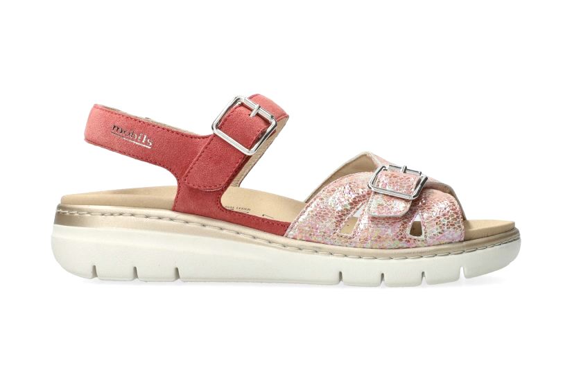 Ergonomische Damensandale 'Leonna' mit weiter Passform (H) – Rosa