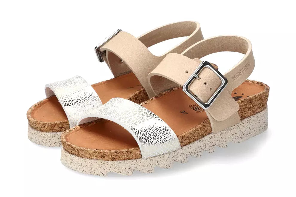 'Maggy' dam NATURE IS FUTURE sandal - silver