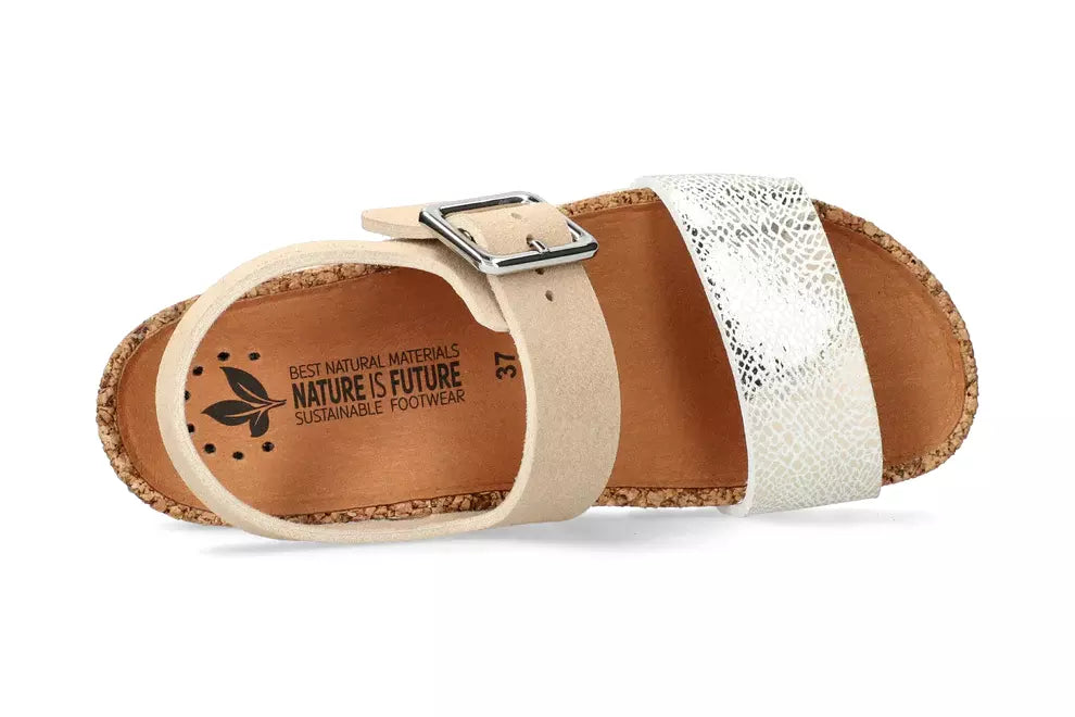 'Maggy' dam NATURE IS FUTURE sandal - silver