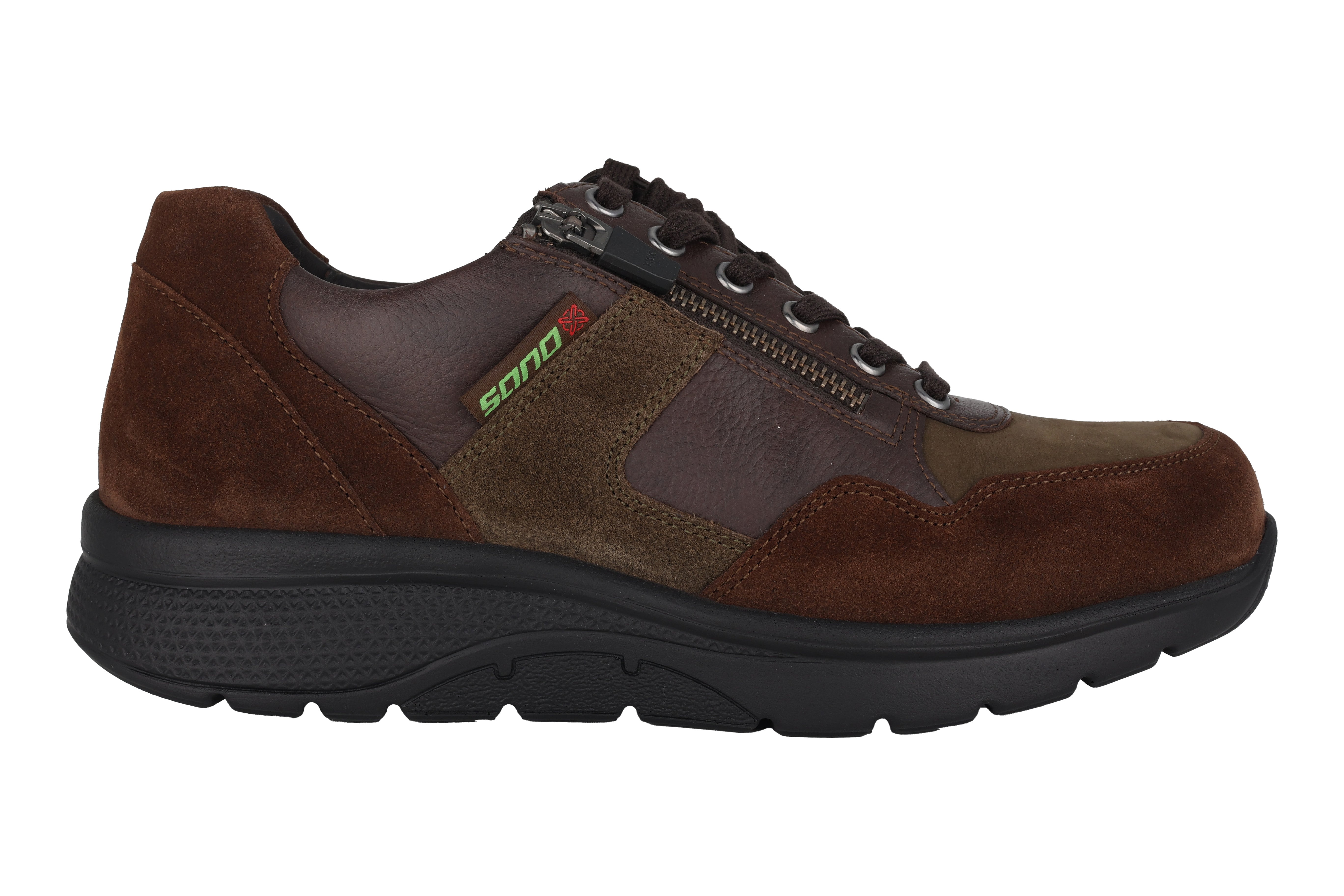 Herren-Walking-Schnürschuhe „Amory“ mit weiter Passform (H), braun