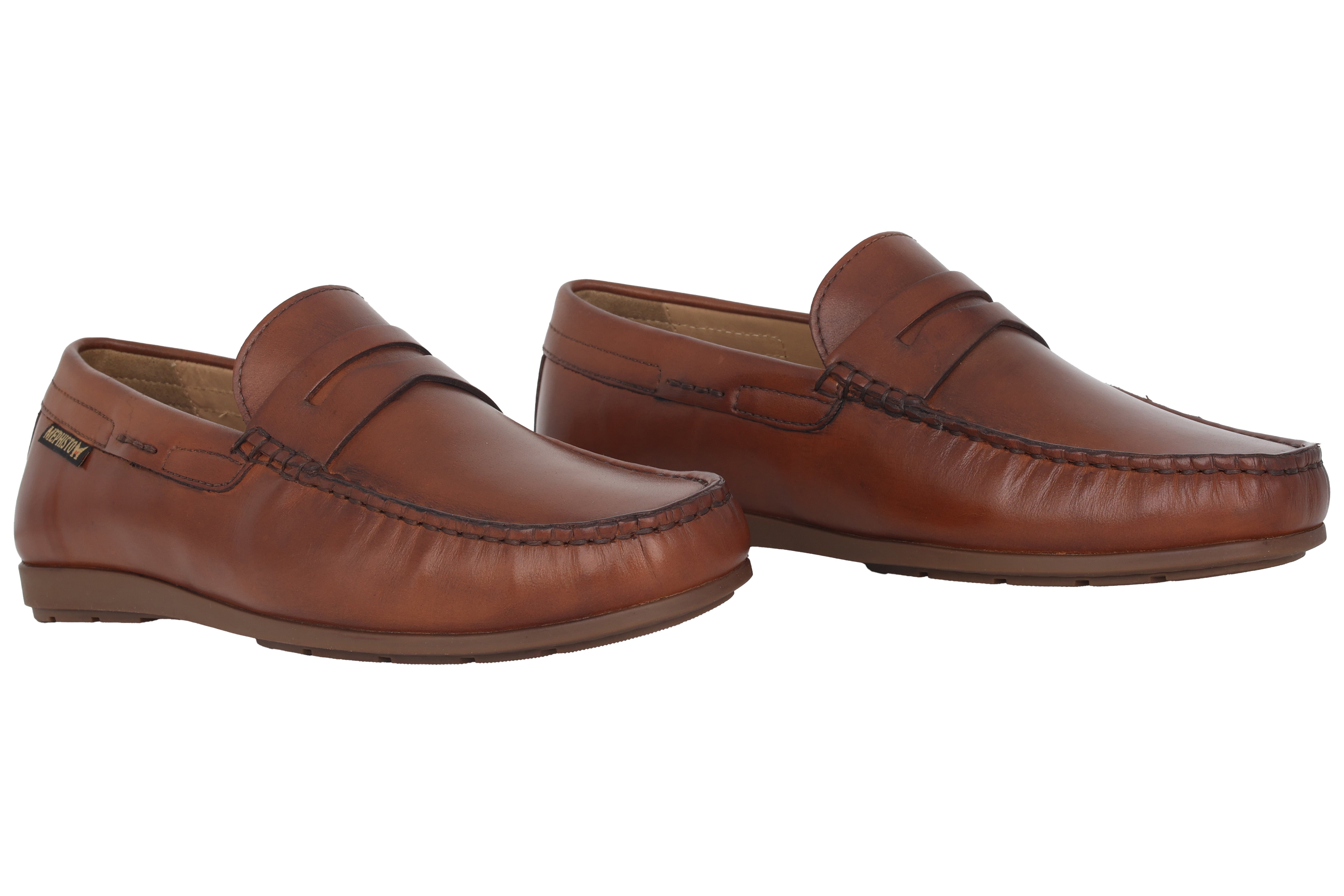 'Alyon' men's moccasin - Brandy brown