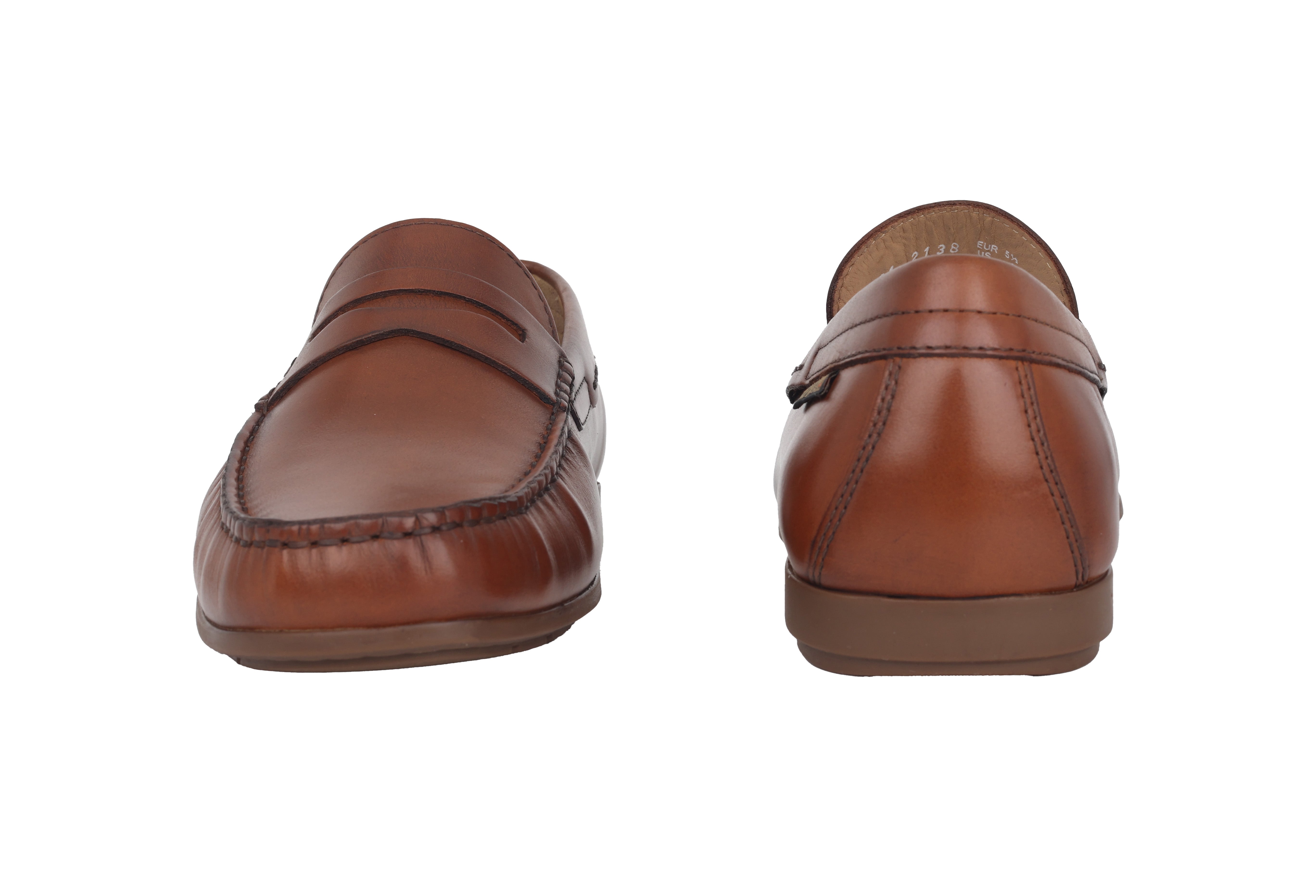 'Alyon' men's moccasin - Brandy brown