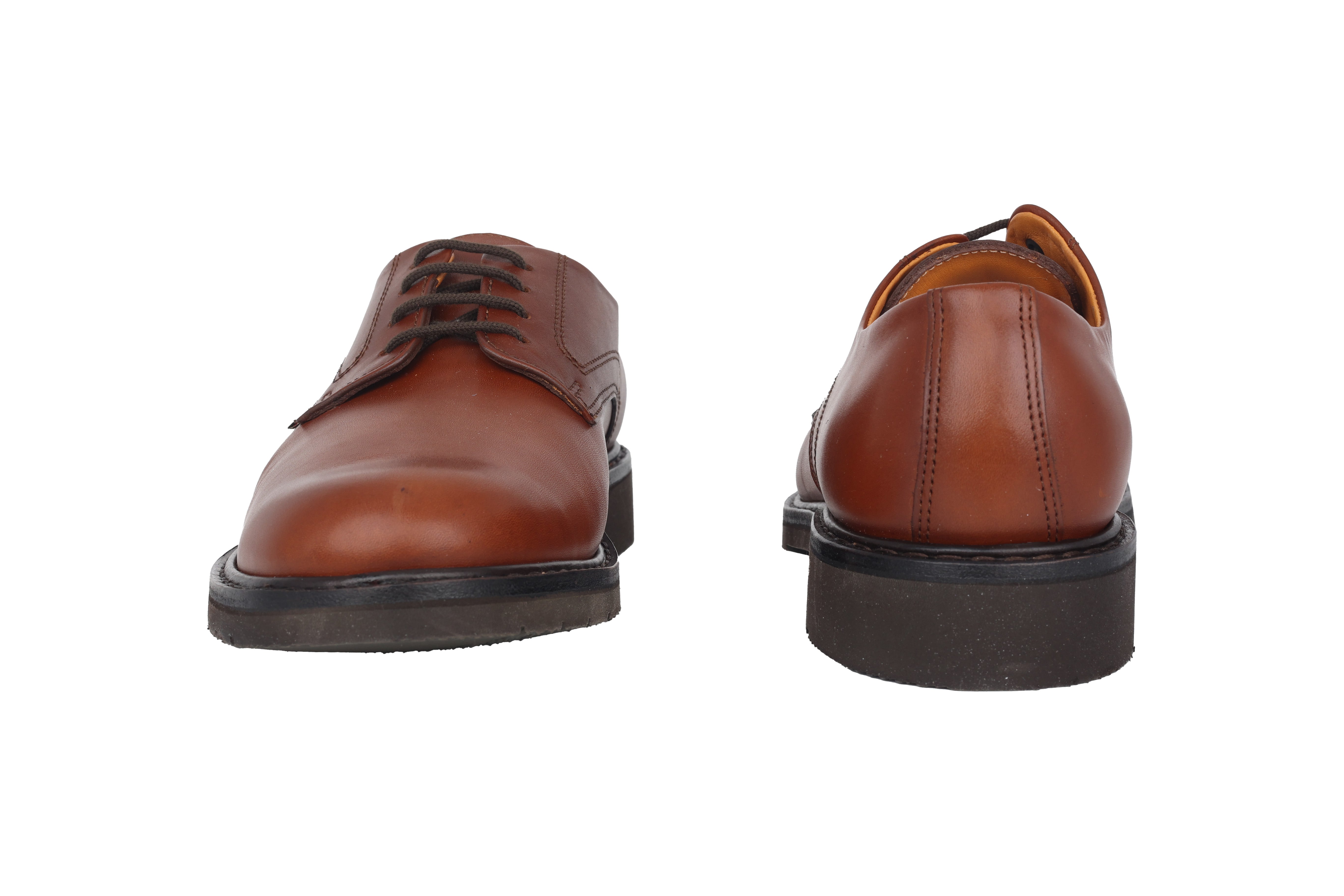 Scarpa elegante stringata fatta a mano da uomo "Marlon" Goodyear - marrone castagna