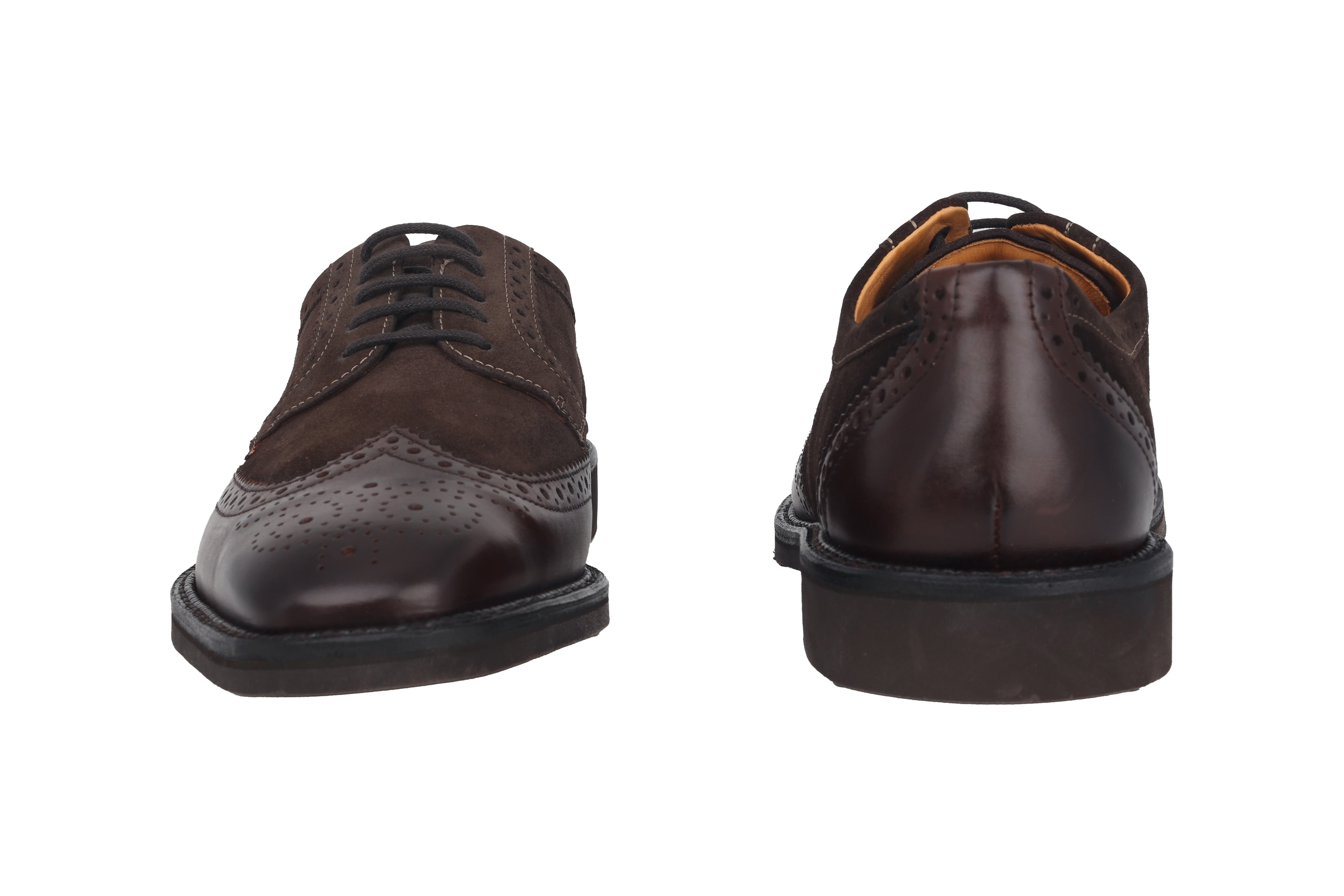 Ręcznie robione sznurowane buty męskie 'Paolino' - Brązowe