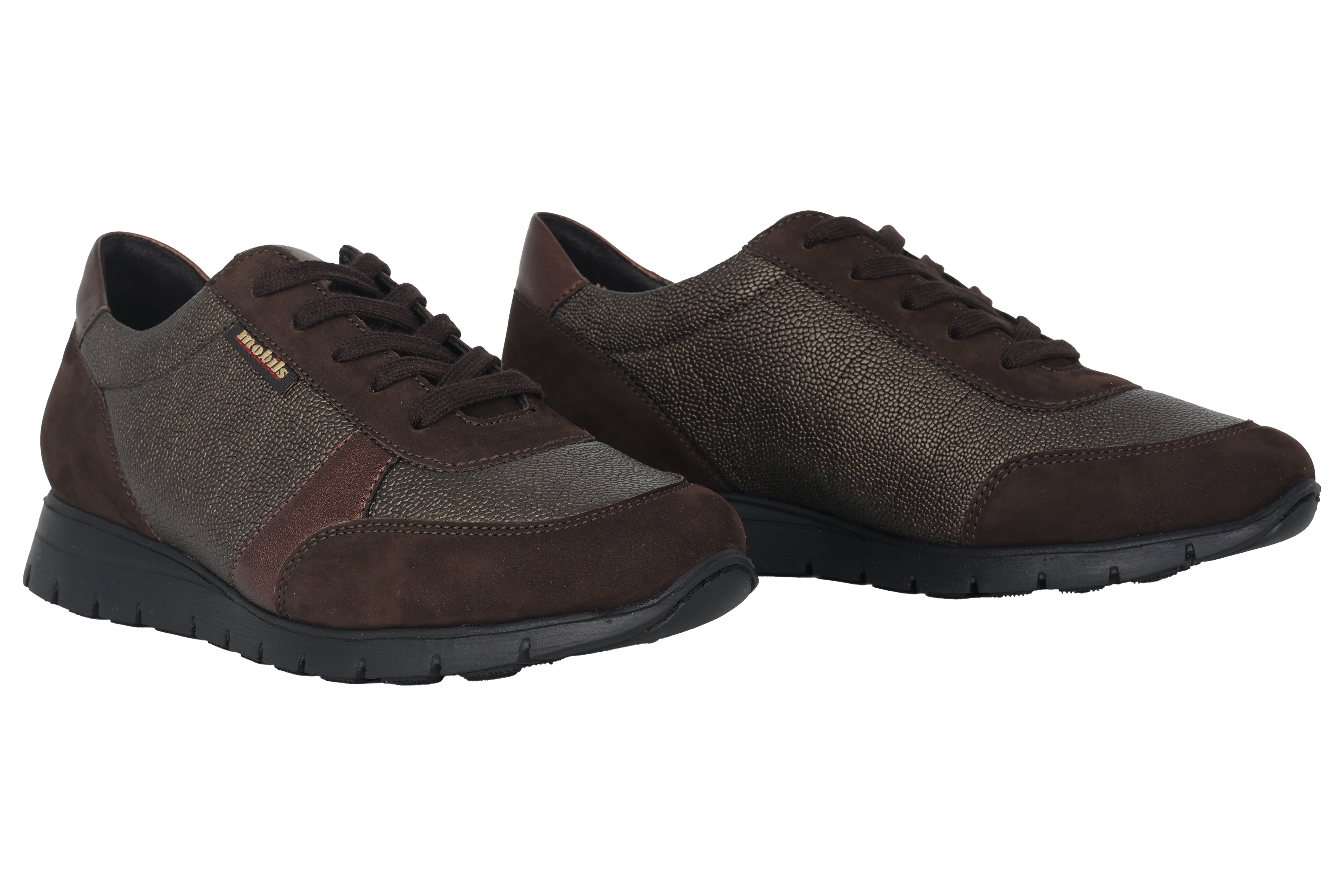 'Dalilha' dámské áčkové tenisky širokého střihu (h) - hnědé