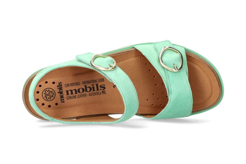 Damessandaal 'Myranda' brede pasvorm (H) - groen