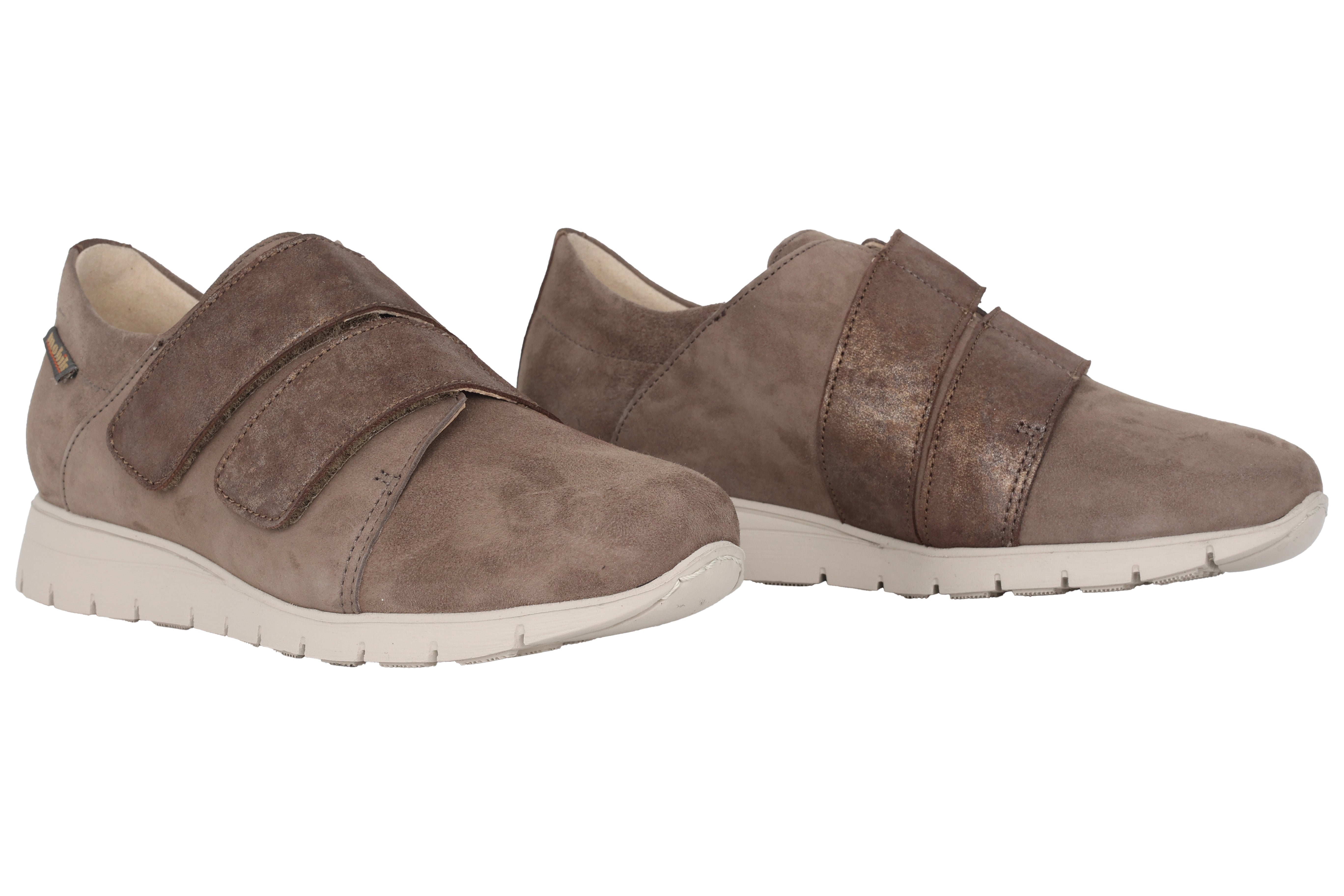 'Denitsa' zapato de mujer con tira ancha (H) - gris topo