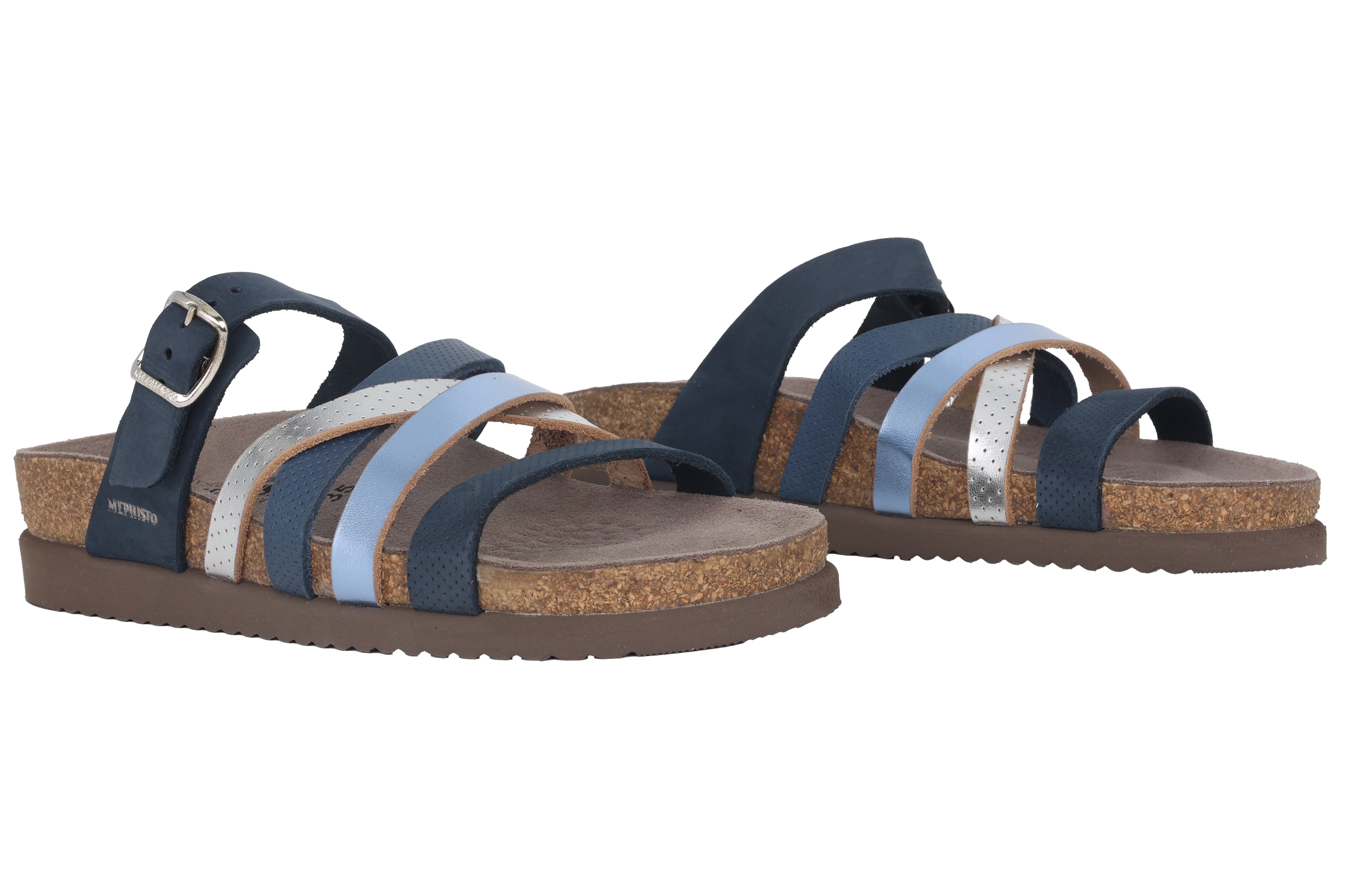 Damessandaal 'Huleda' - blauw mix