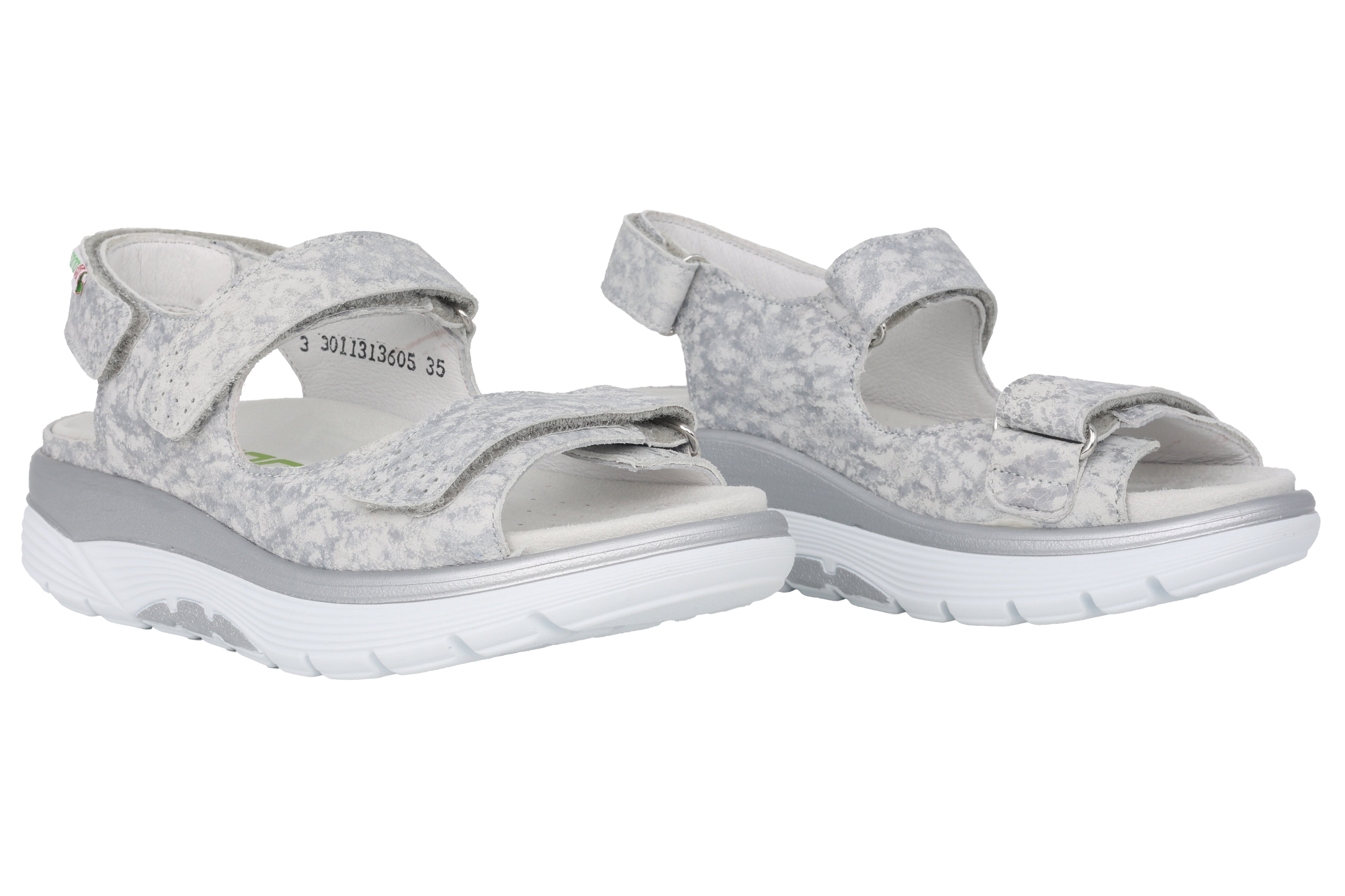 Damskie sandały na kółkach „Norine” o szerokim kroju (H) – mieszanka szarości