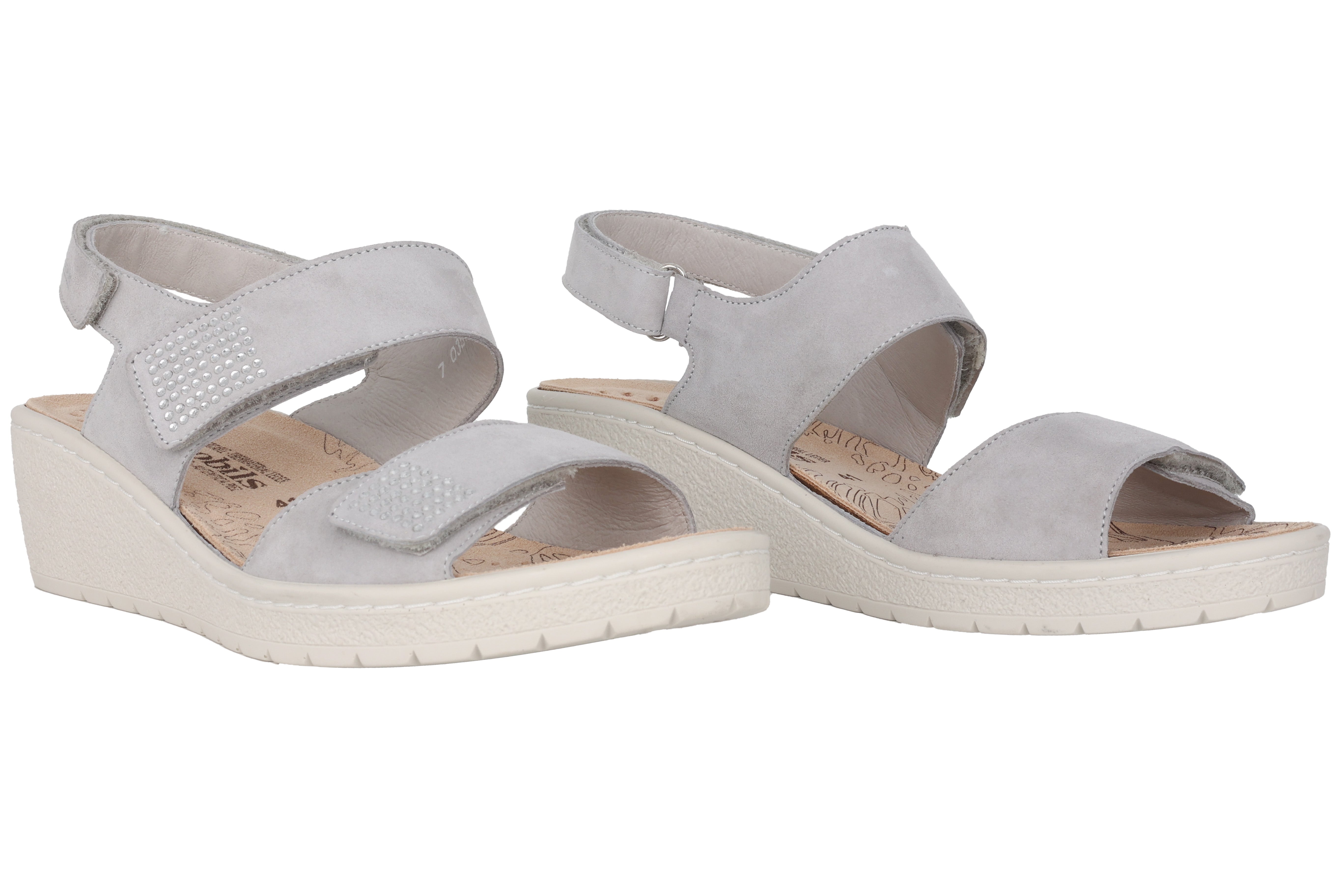 'Pam Spark' women's wide fit (H) sandal - grey