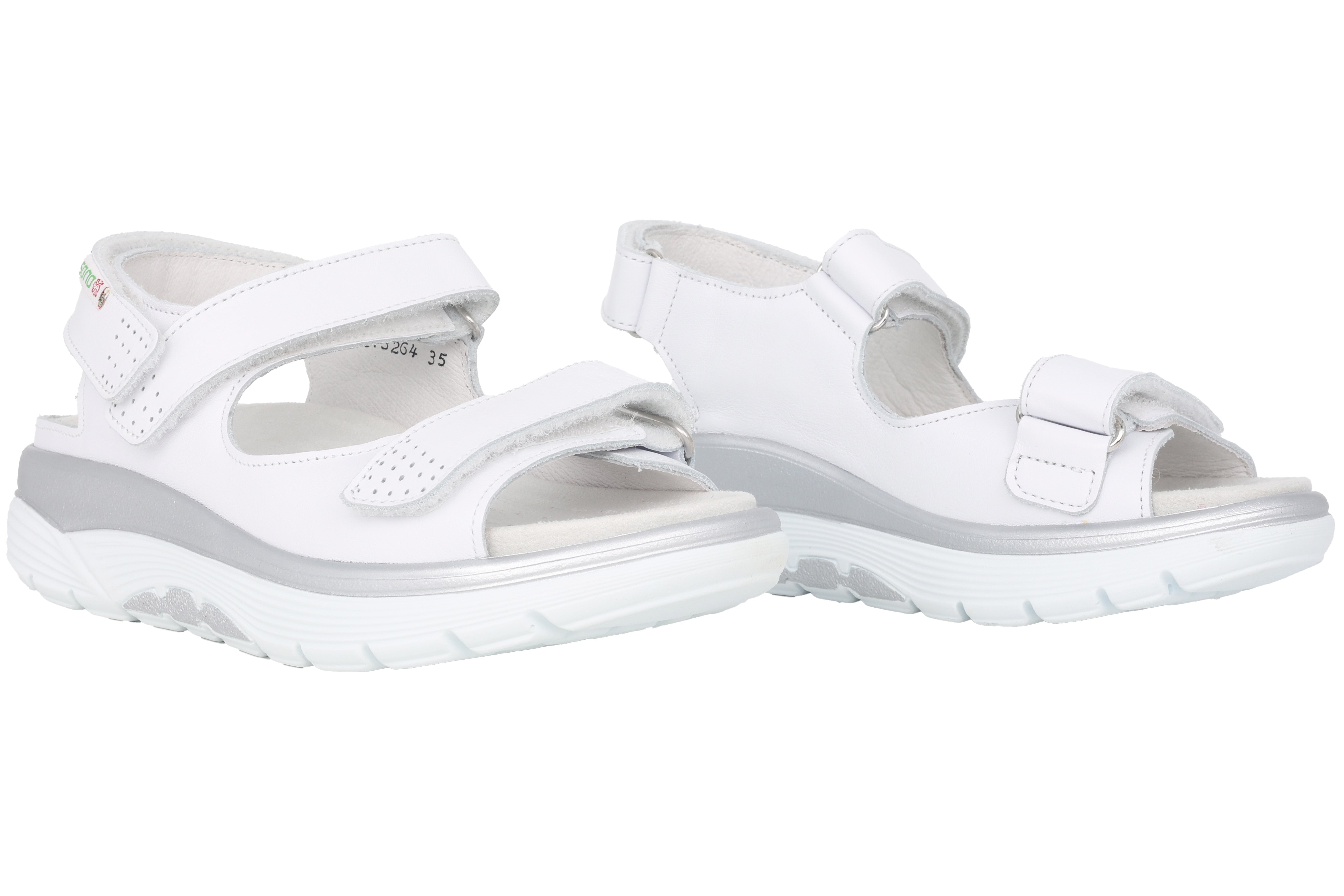 Sandale à roulement large (H) femme 'Norine' - blanc