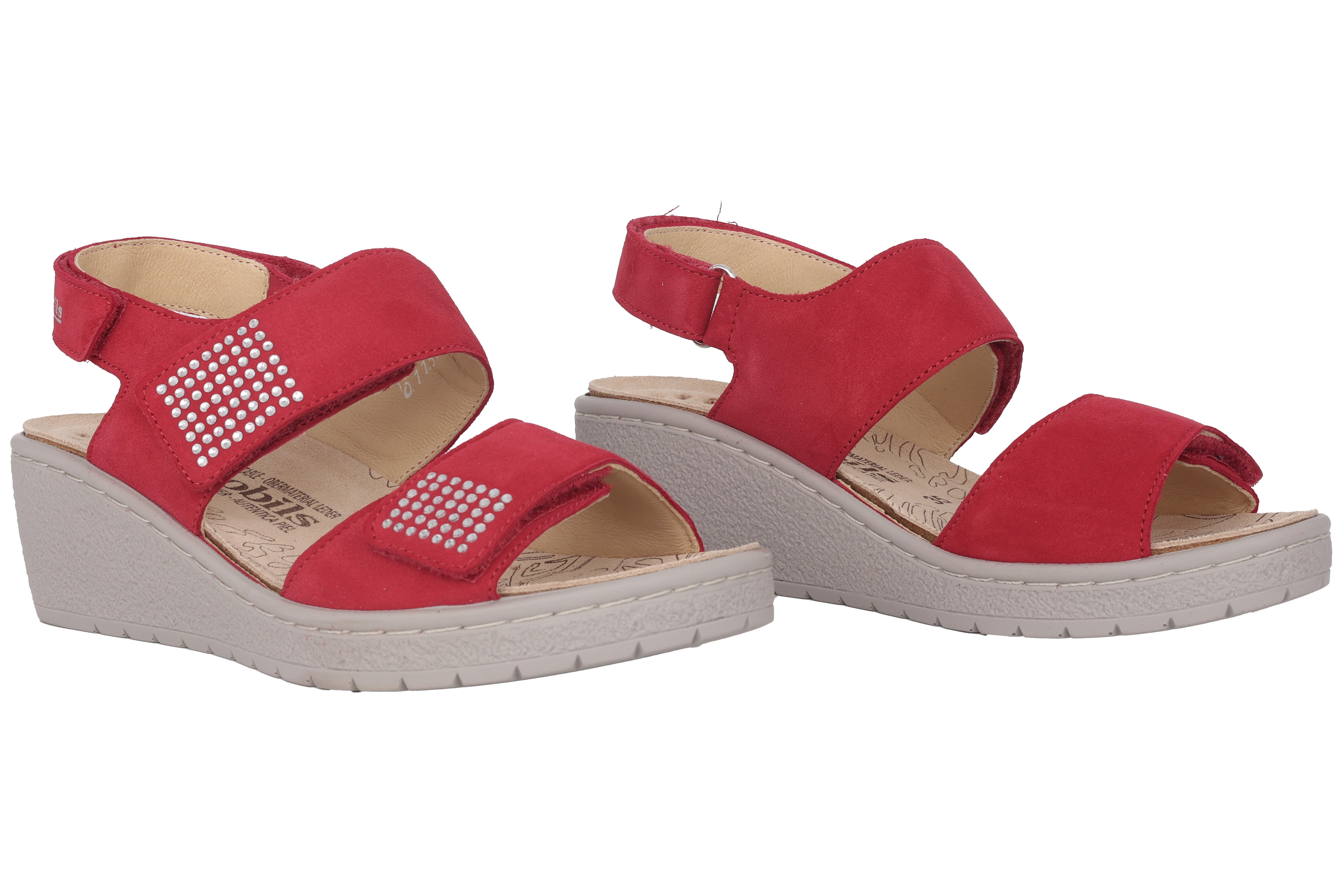 'Pam Spark' women's wide fit (H) sandal - Red