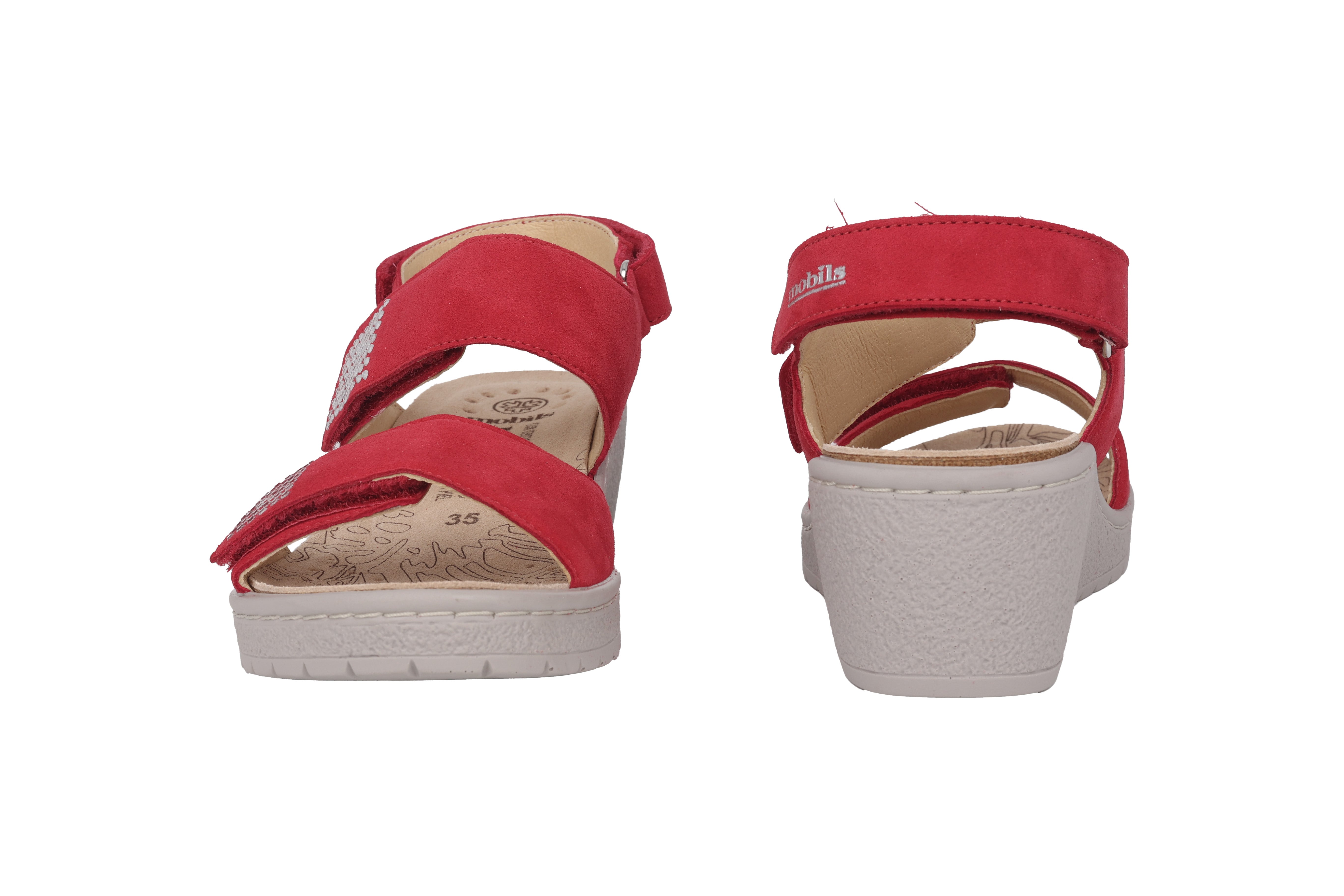 'Pam Spark' women's wide fit (H) sandal - Red