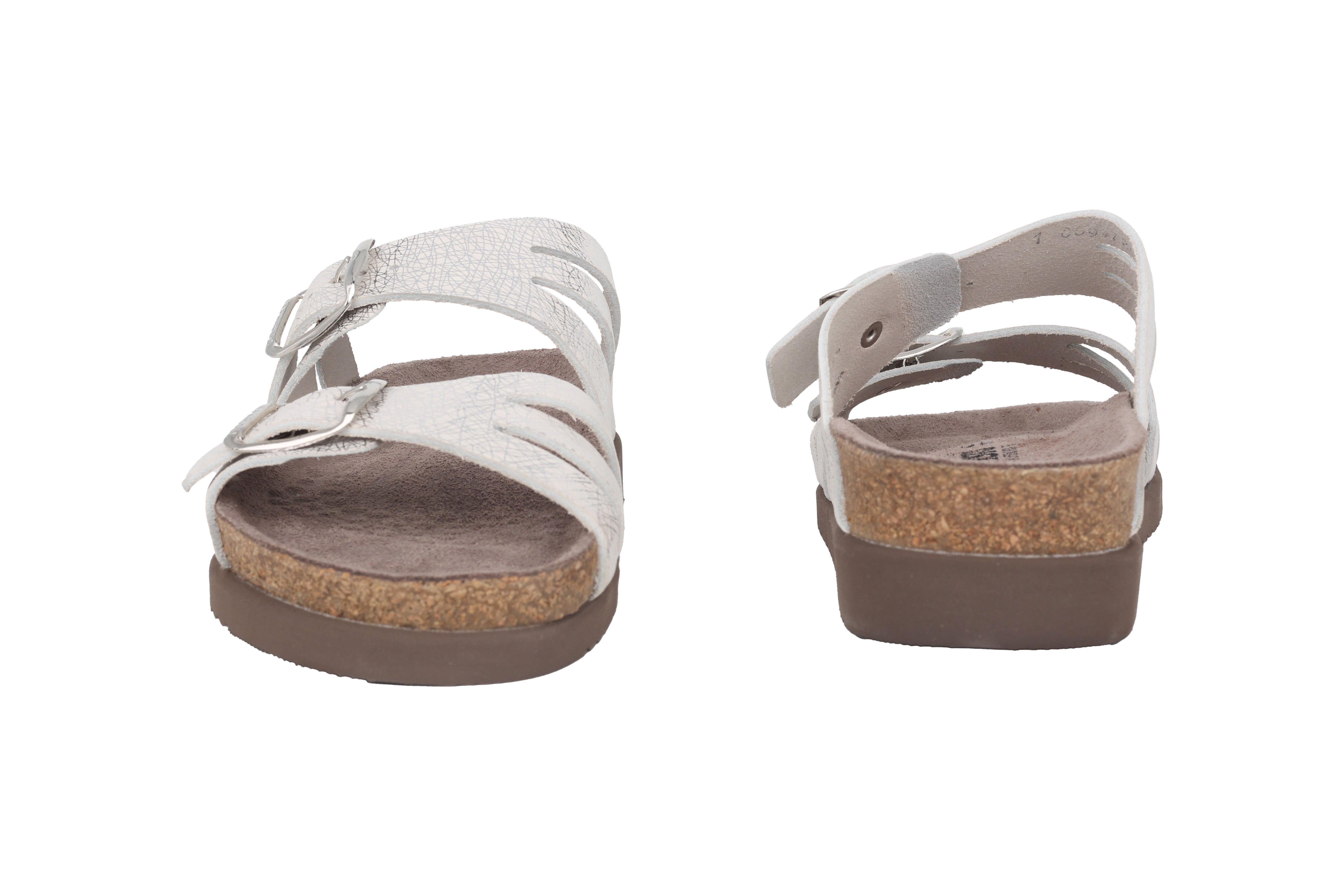 Dámský ortopedický dvoupáskový sandál 'Helisa' - stříbrný