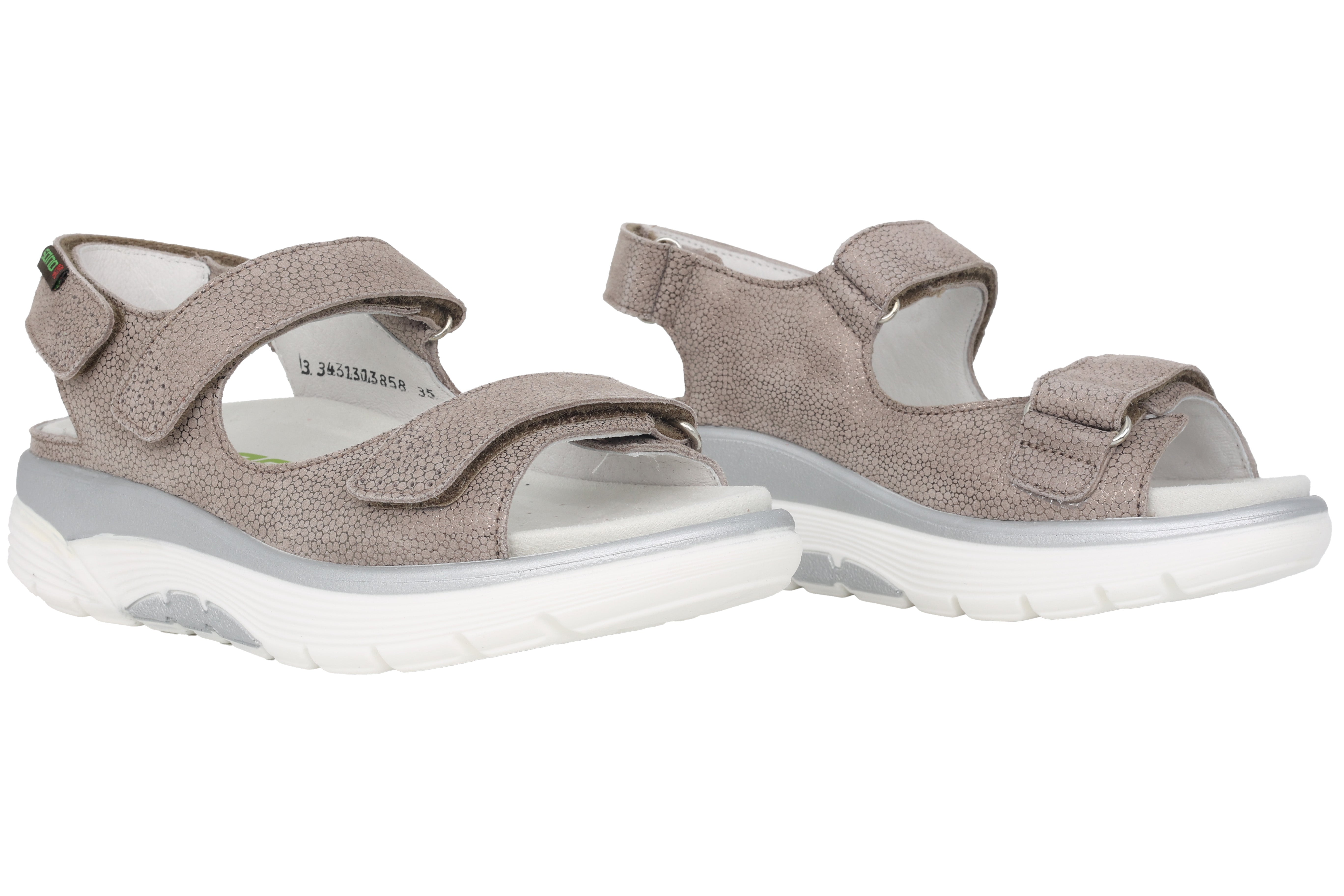 Damskie sandały na kółkach „Norine” o szerokim kroju (H) - ciemnoszary