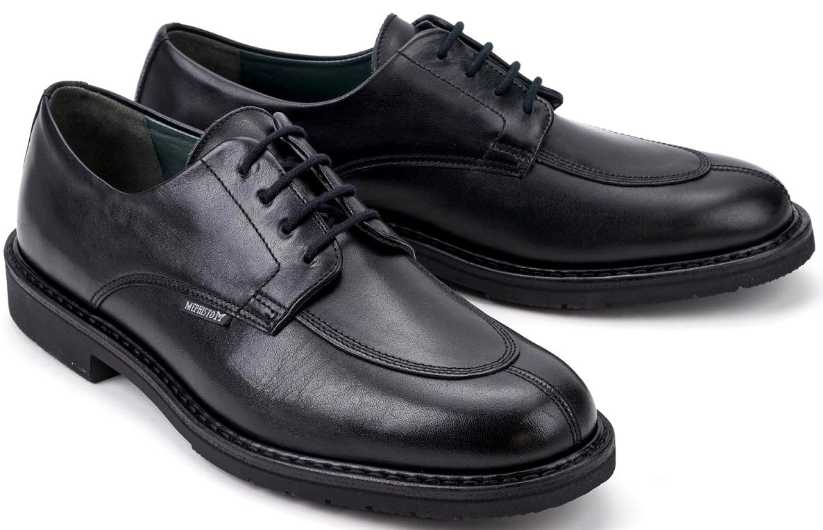 Zapato con cordones hecho a mano 'Mike' Goodyear para hombre - Negro - ChaplinshoesZapato con cordones hecho a mano 'Nike' Goodyear para hombre - Negro Mephisto