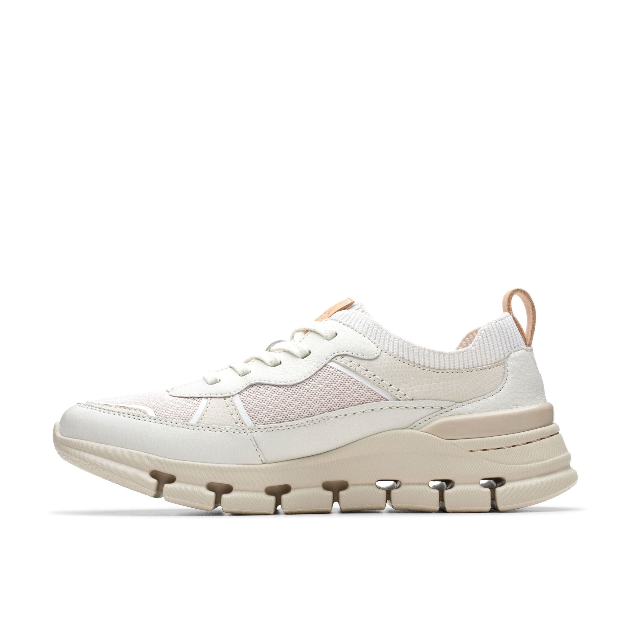 'Nature X Cove' women's walking sneakers - Off white - Chaplinshoes'Nature X Cove' women's walking sneakers - Off whiteClarks