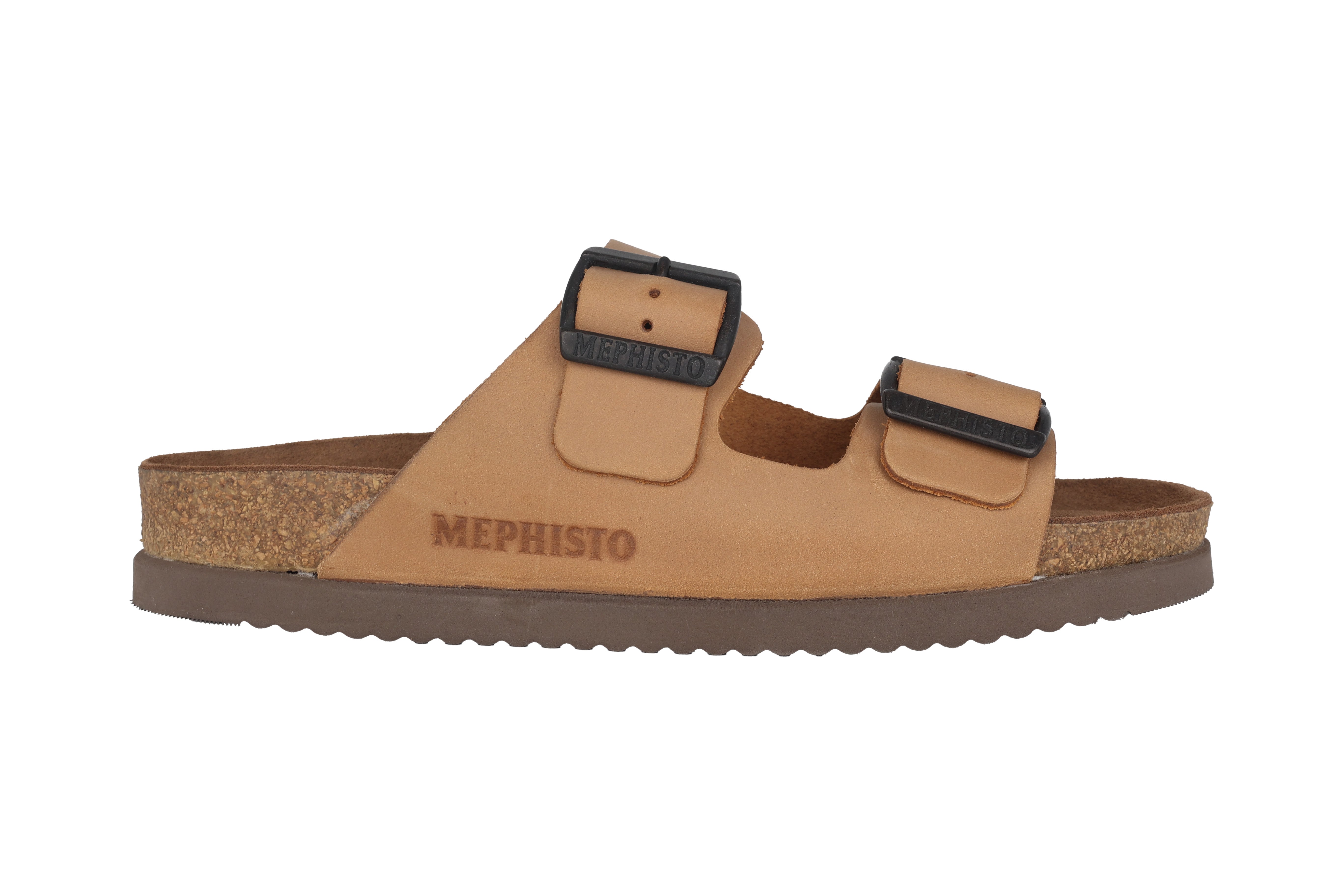 Sandale à glissière double bride pour hommes 'Nerio' - marron camel