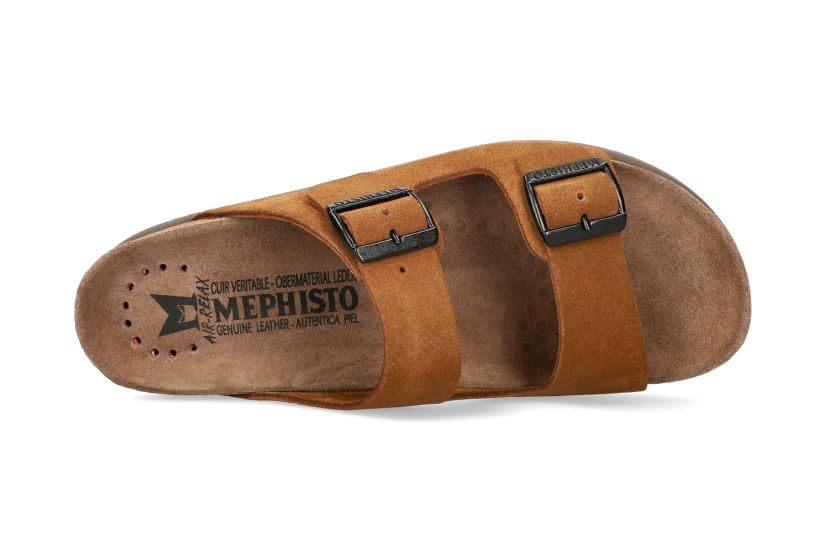 'Nerio' men's slide sandal - tobacco brown - Chaplinshoes'Nerio' men's slide sandal - tobacco brownMephisto