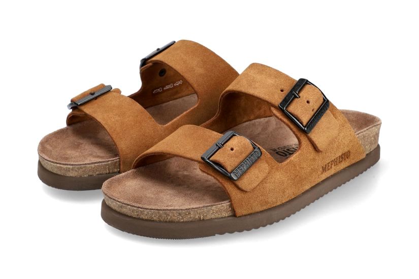 'Nerio' men's slide sandal - tobacco brown - Chaplinshoes'Nerio' men's slide sandal - tobacco brownMephisto